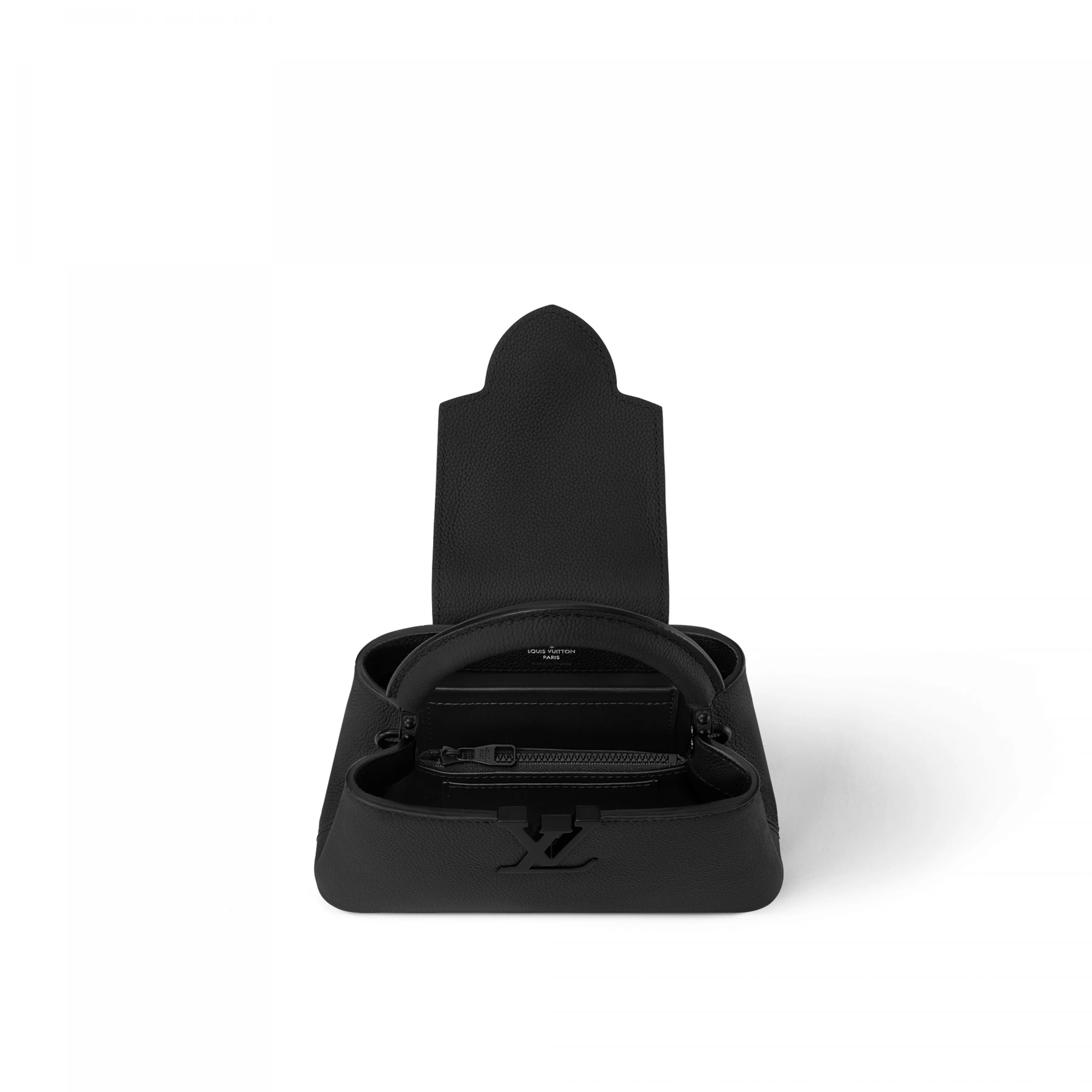 Replica bags lv Louis Vuitton M23955 Capucines East-West Mini All Black