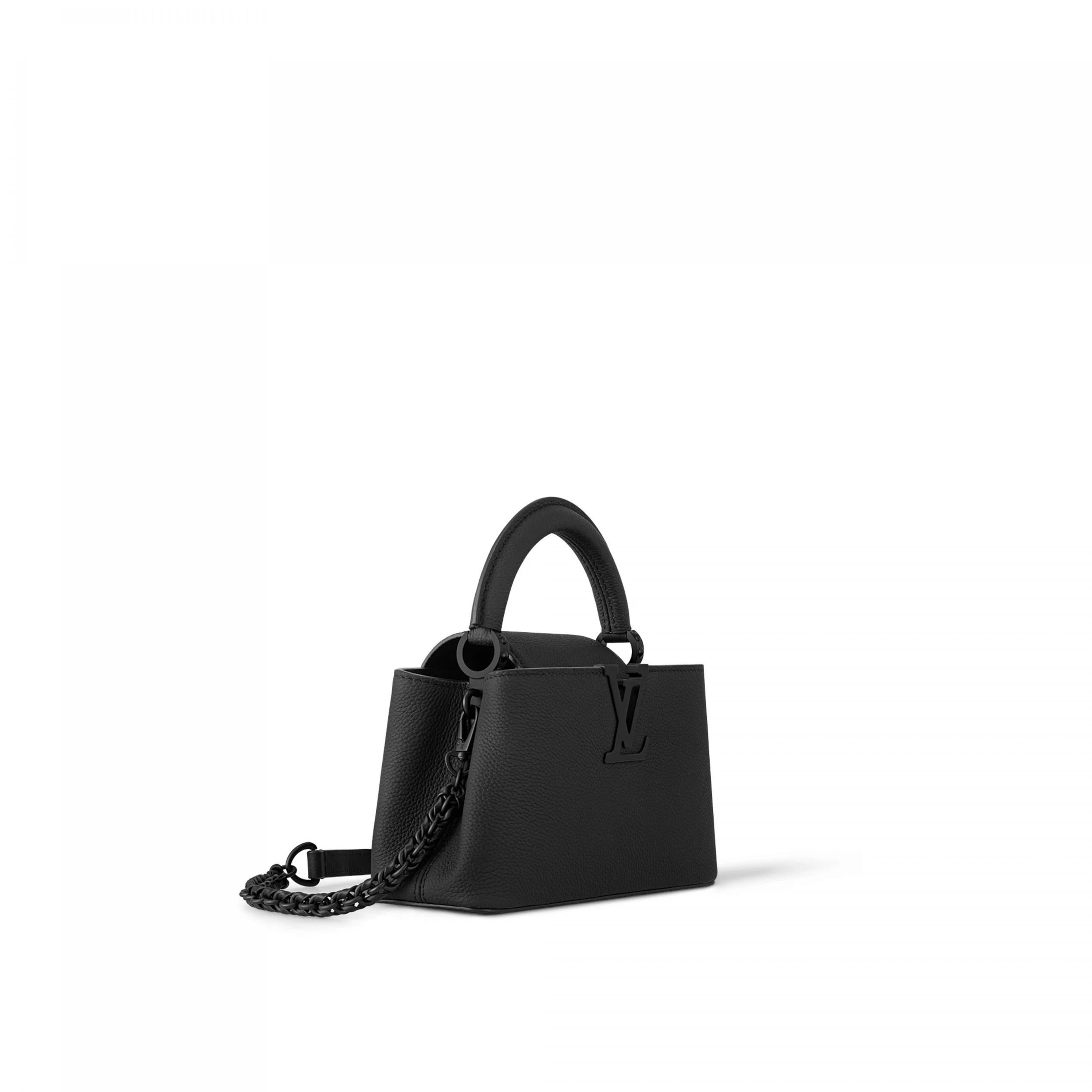 Replica bags lv Louis Vuitton M23955 Capucines East-West Mini All Black