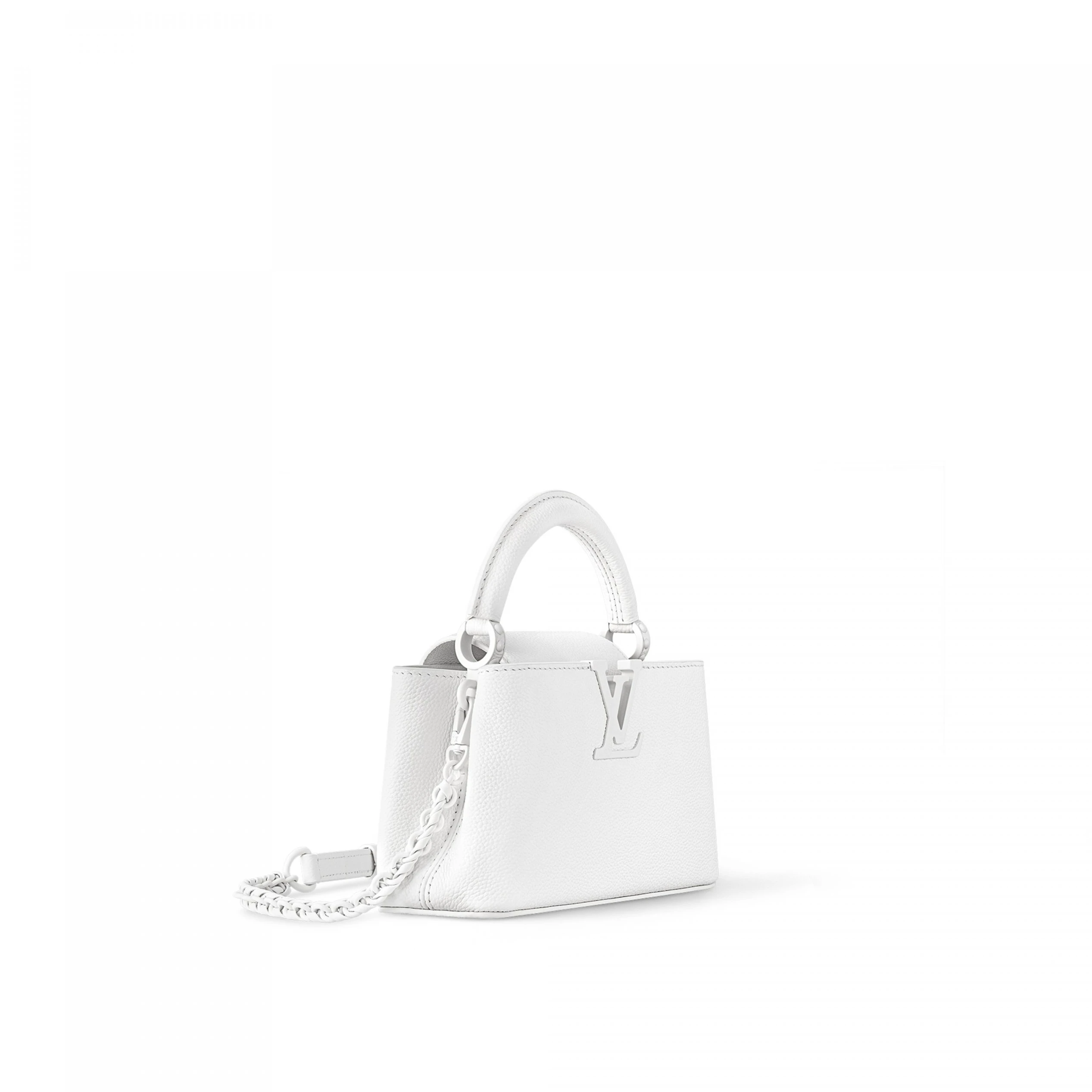 Replica bags Louis Vuitton M23956 Capucines East-West Mini Optic White