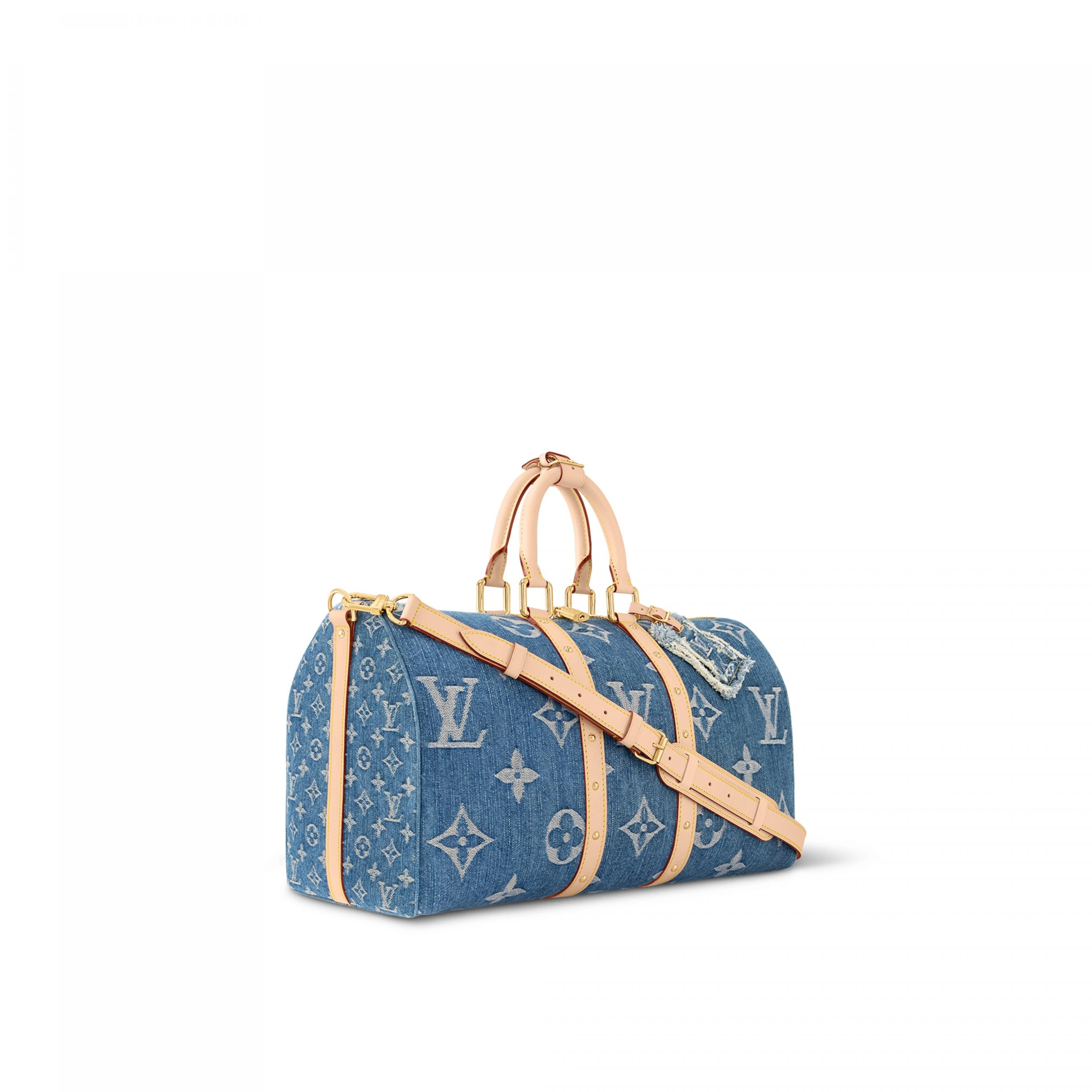 Top lv Louis Vuitton M24315 Keepall Bandoulière 45 Denim Blue