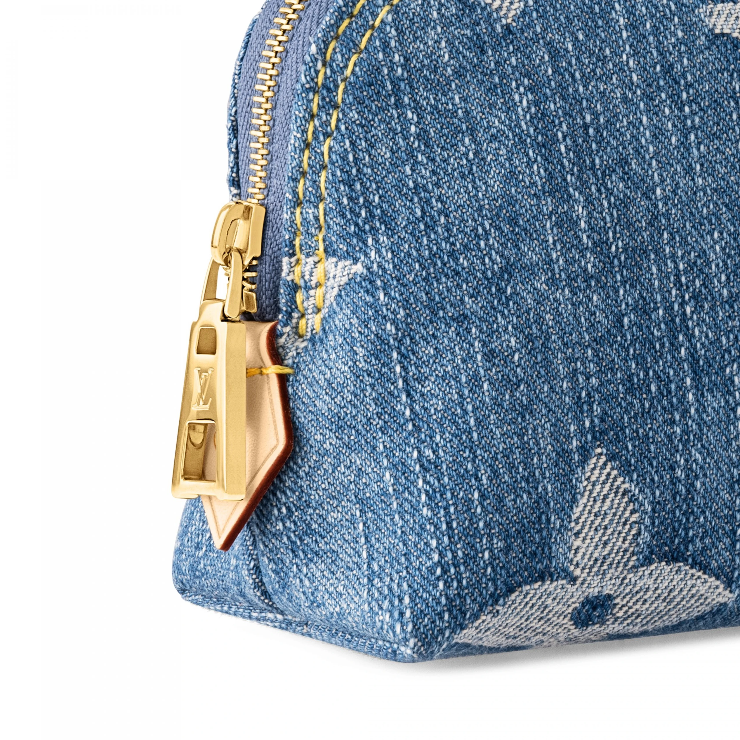 Lv belts replica Louis Vuitton M24316 Pochette Cosmétique PM Denim Blue