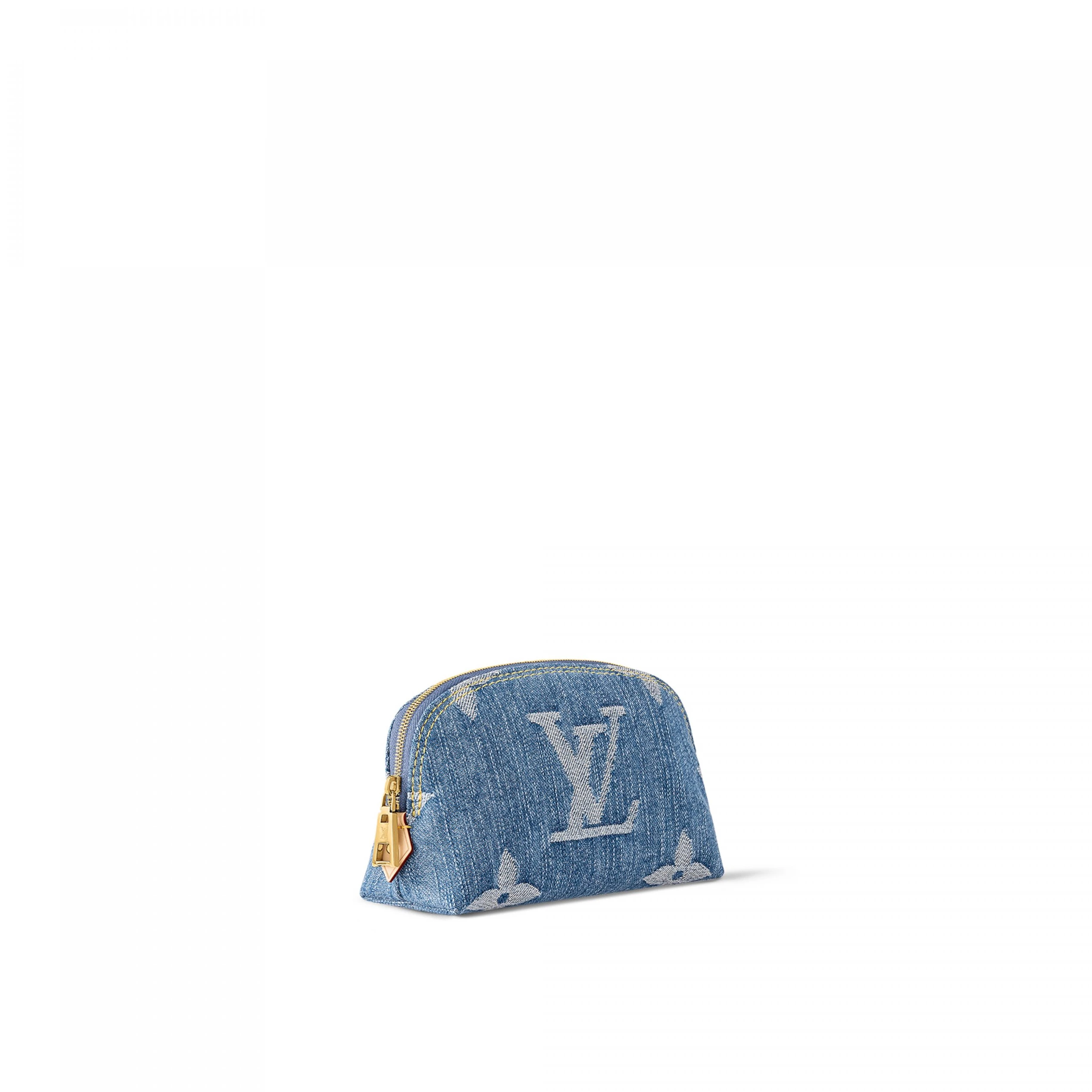 Lv belts replica Louis Vuitton M24316 Pochette Cosmétique PM Denim Blue