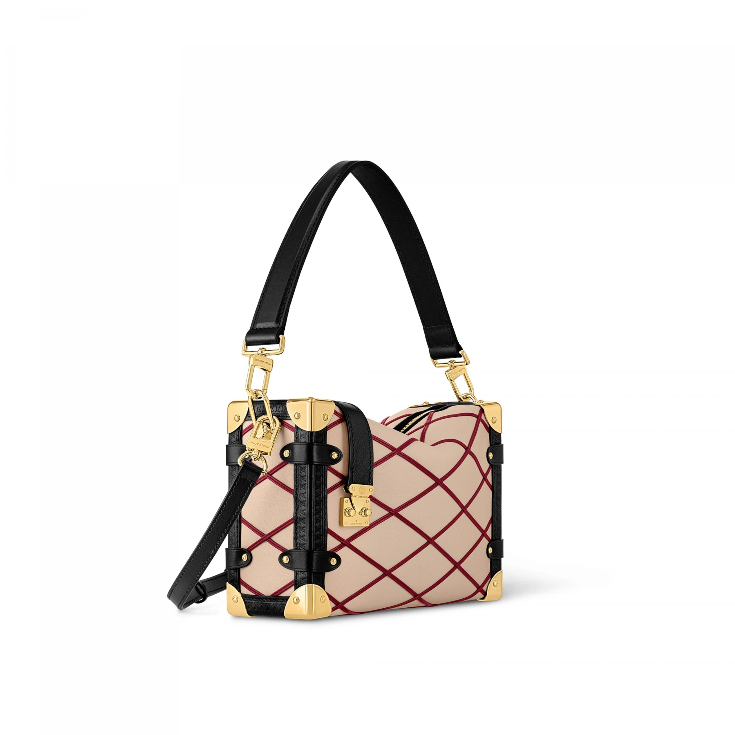 Louis vuitton locations Louis Vuitton M24403 Side Trunk MM Malletage Beige Red