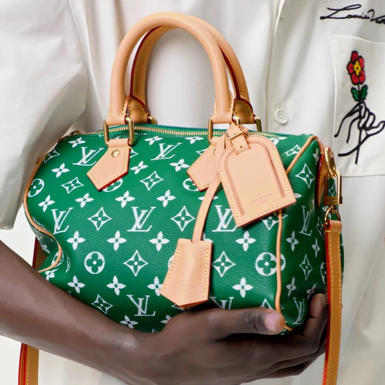 Replica bag Louis Vuitton M24423 Speedy P9 Bandoulière 25 Green
