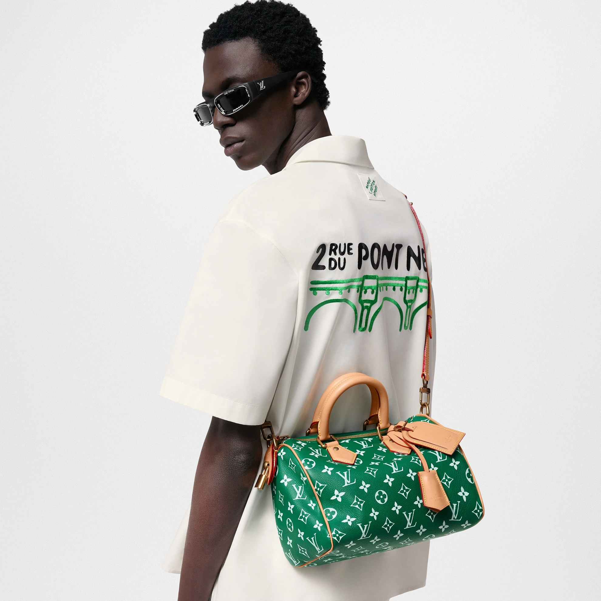 Replica bag Louis Vuitton M24423 Speedy P9 Bandoulière 25 Green