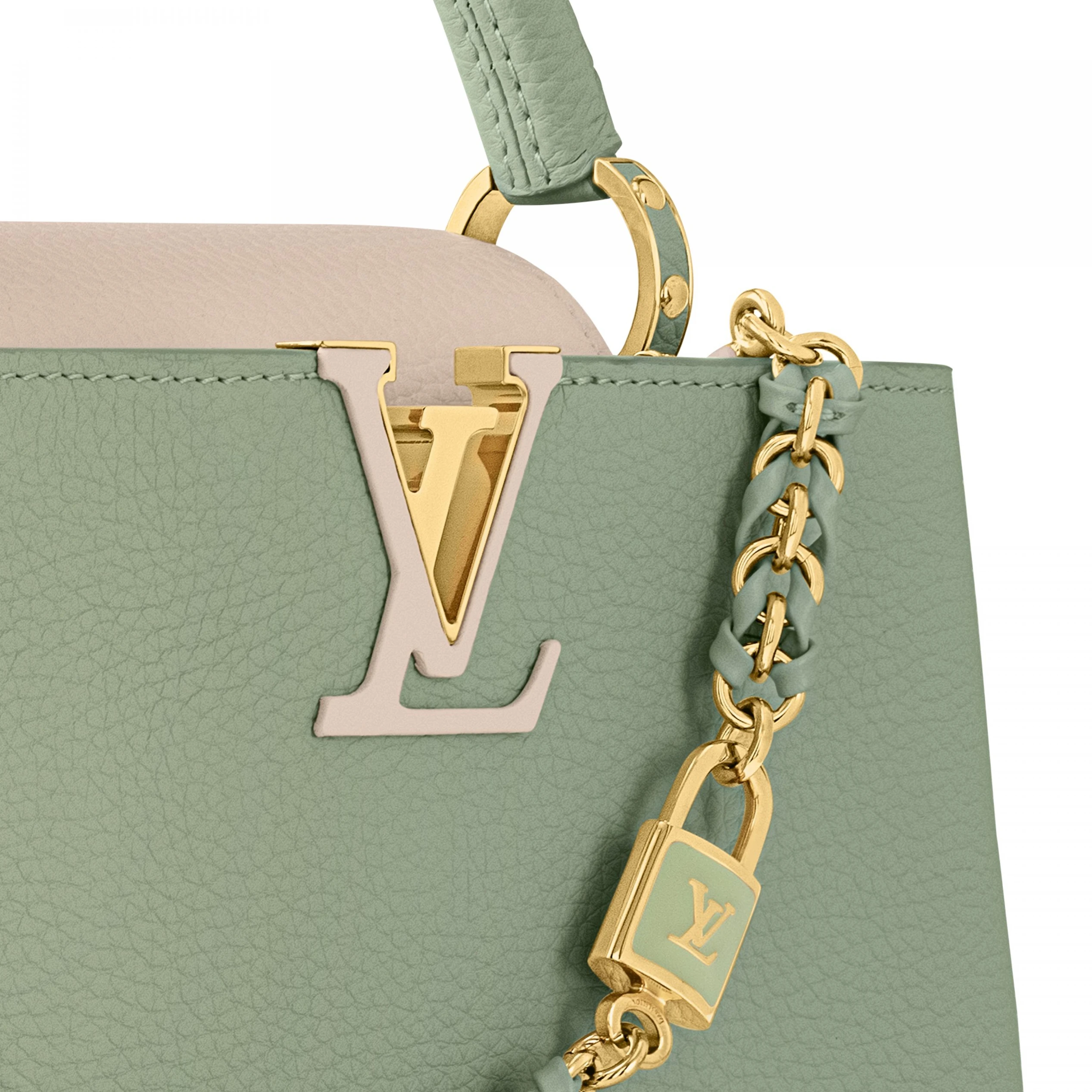 Top lv Louis Vuitton M24471 Capucines BB Jade Green