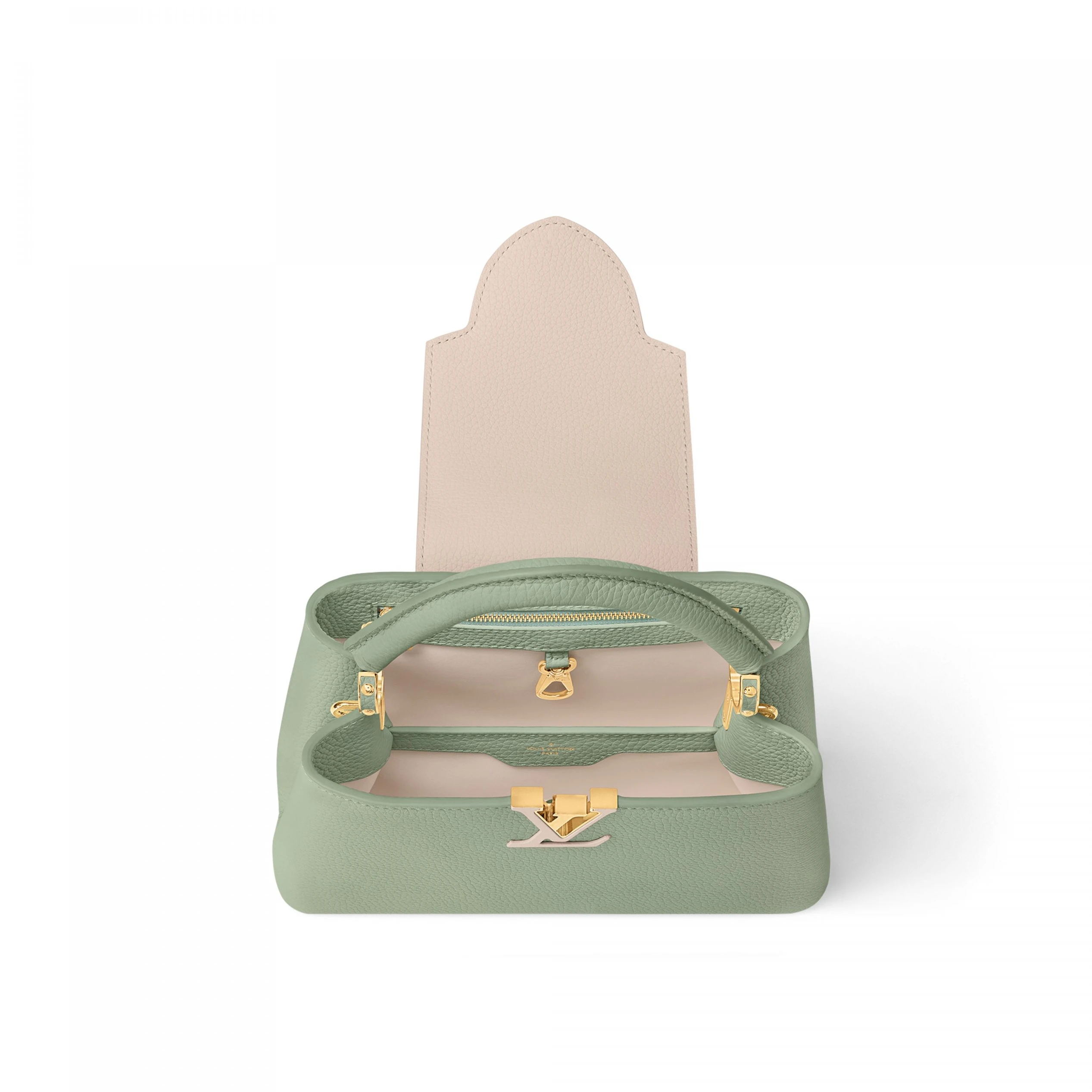 Top lv Louis Vuitton M24471 Capucines BB Jade Green