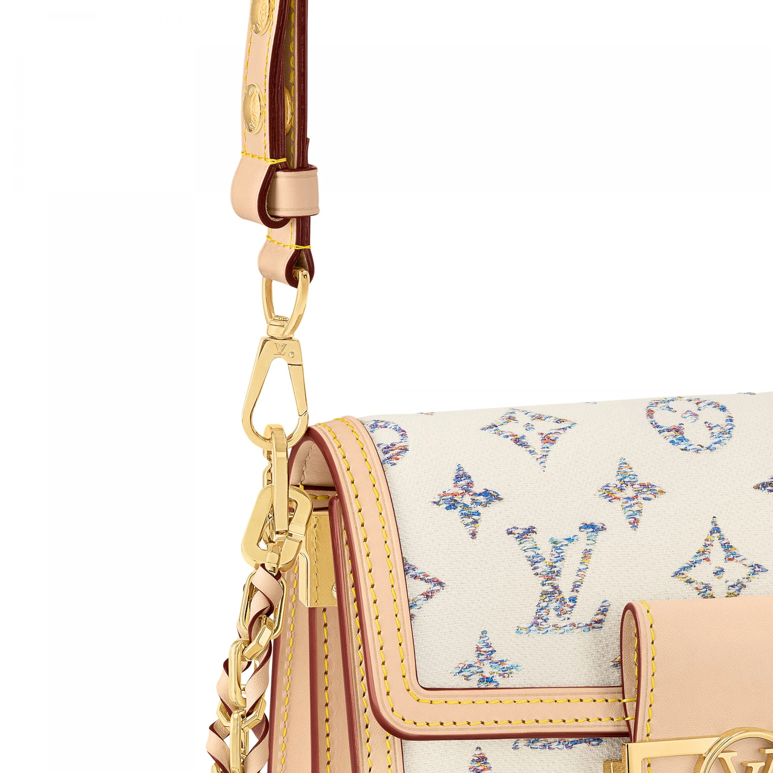 Top lv Louis Vuitton M24841 Mini Dauphine Multicolor Beige
