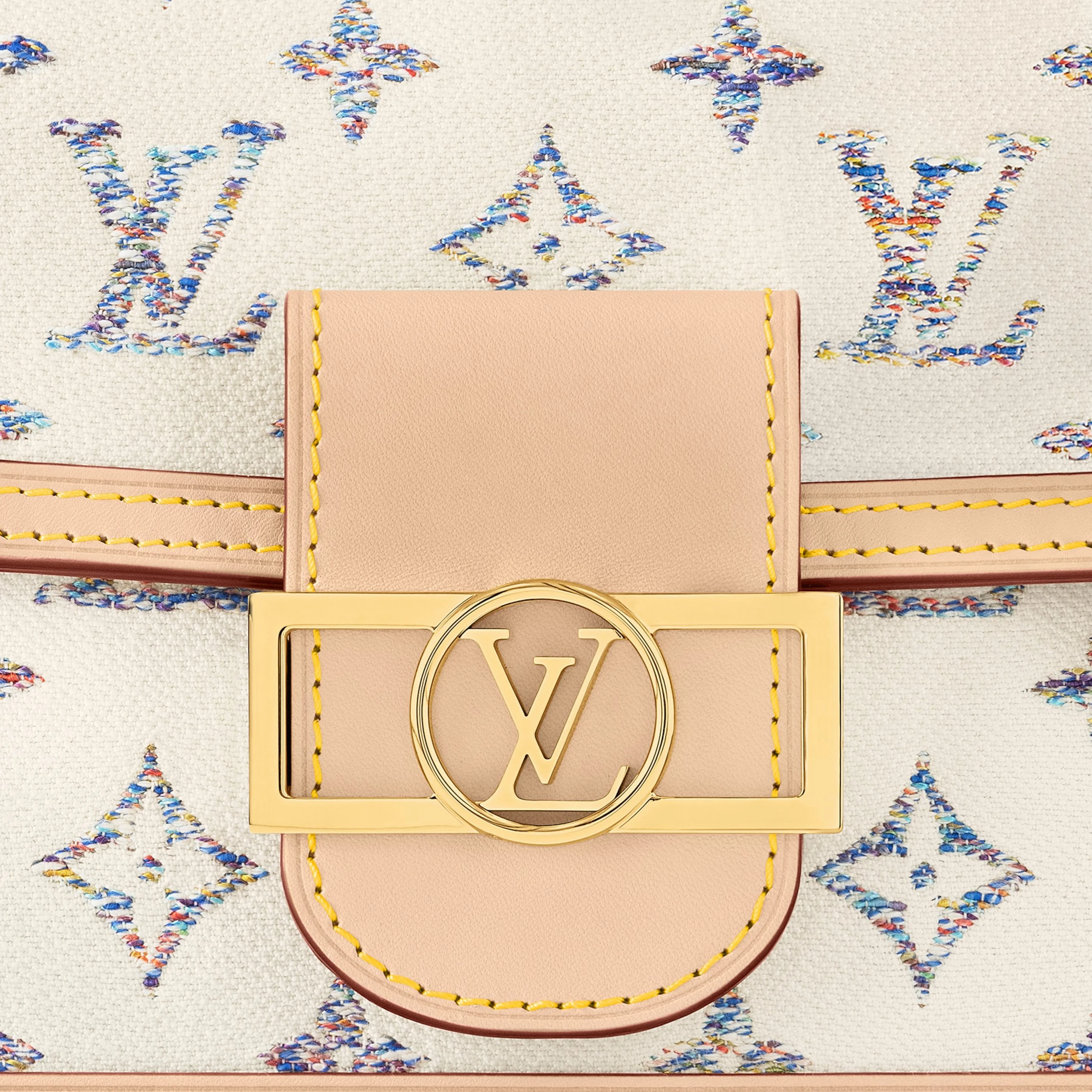 Top lv Louis Vuitton M24841 Mini Dauphine Multicolor Beige