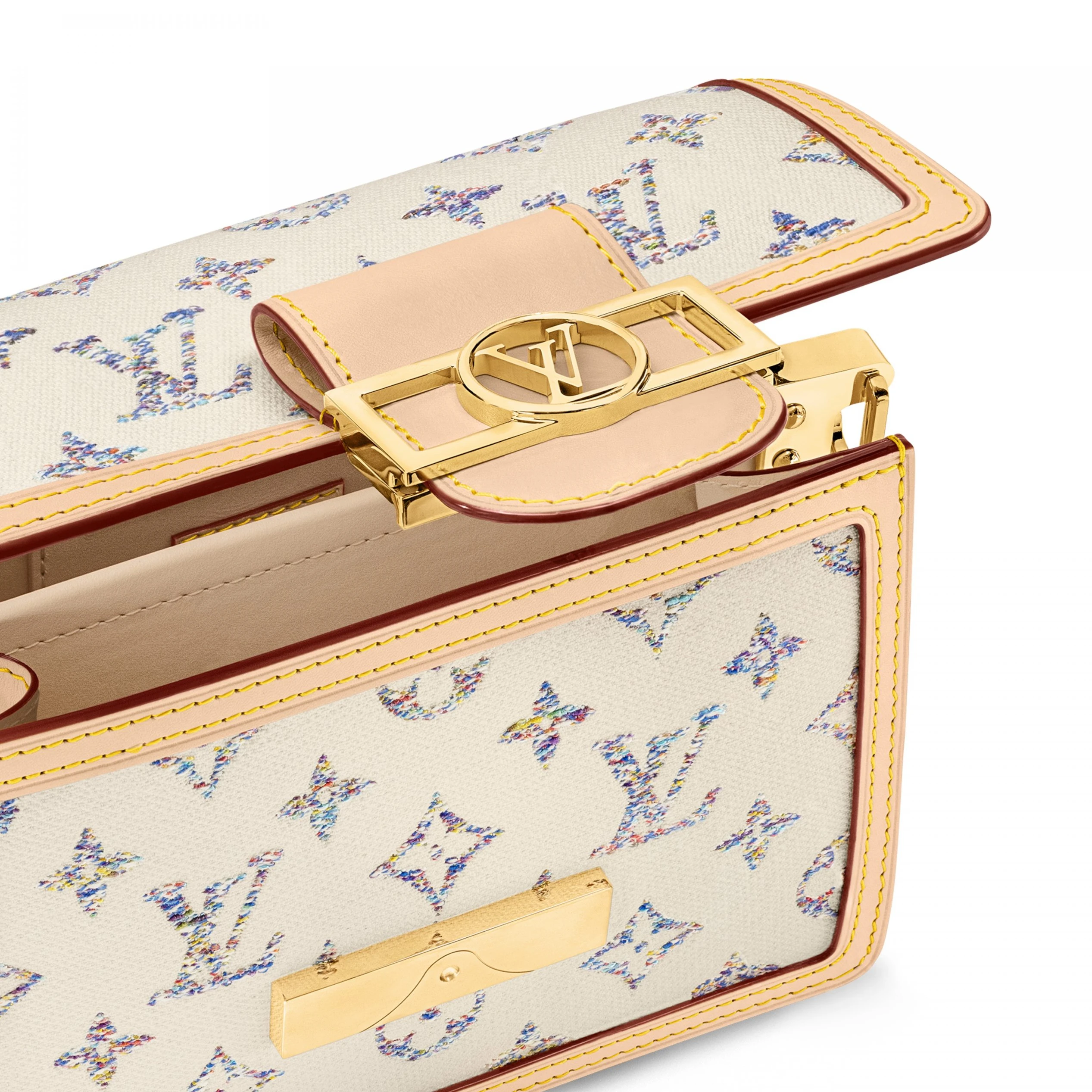 Top lv Louis Vuitton M24841 Mini Dauphine Multicolor Beige