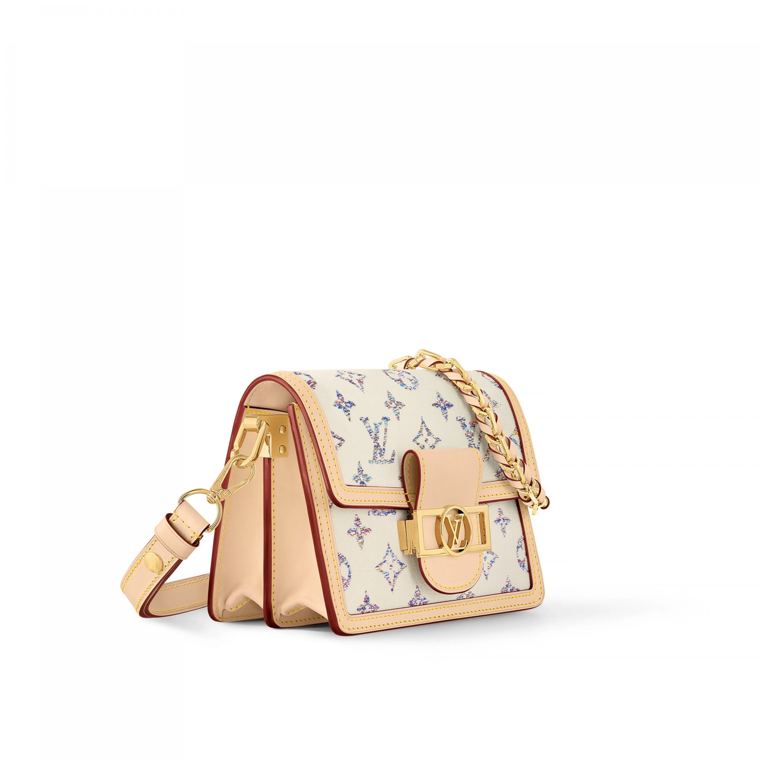 Top lv Louis Vuitton M24841 Mini Dauphine Multicolor Beige