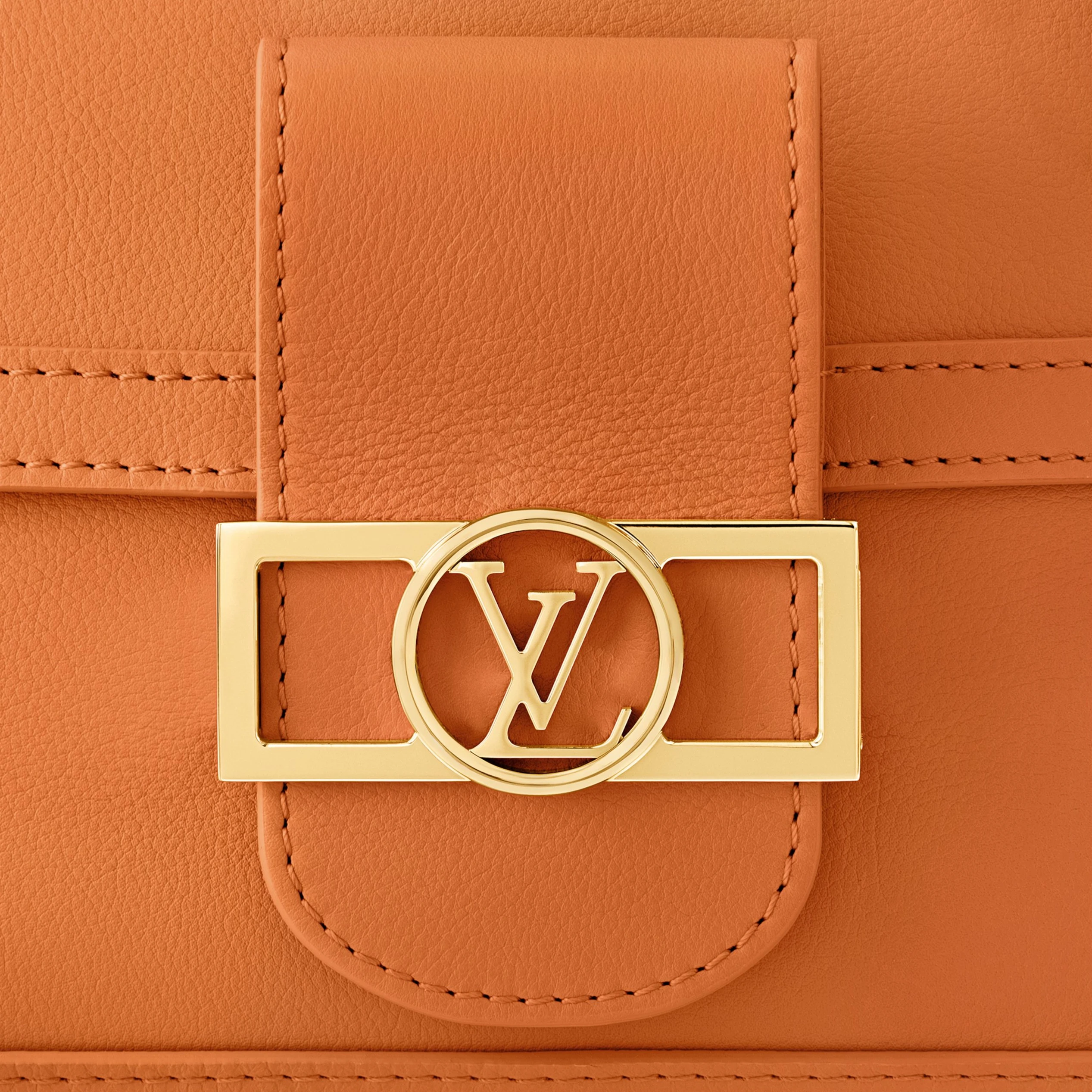 Replica bags lv Louis Vuitton M25048 Dauphine Soft MM Orange