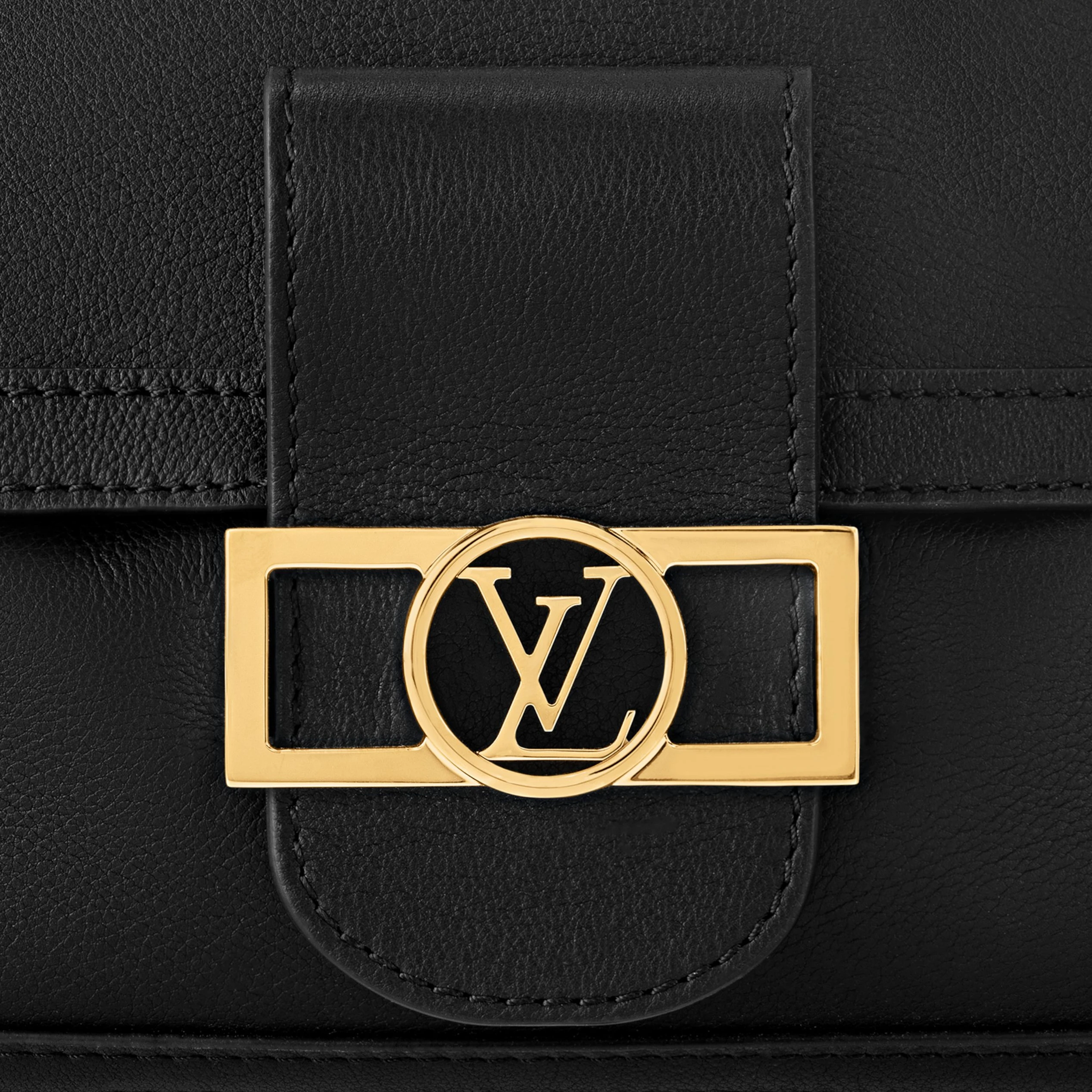 Top lv Louis Vuitton M25209 Dauphine Soft MM Black