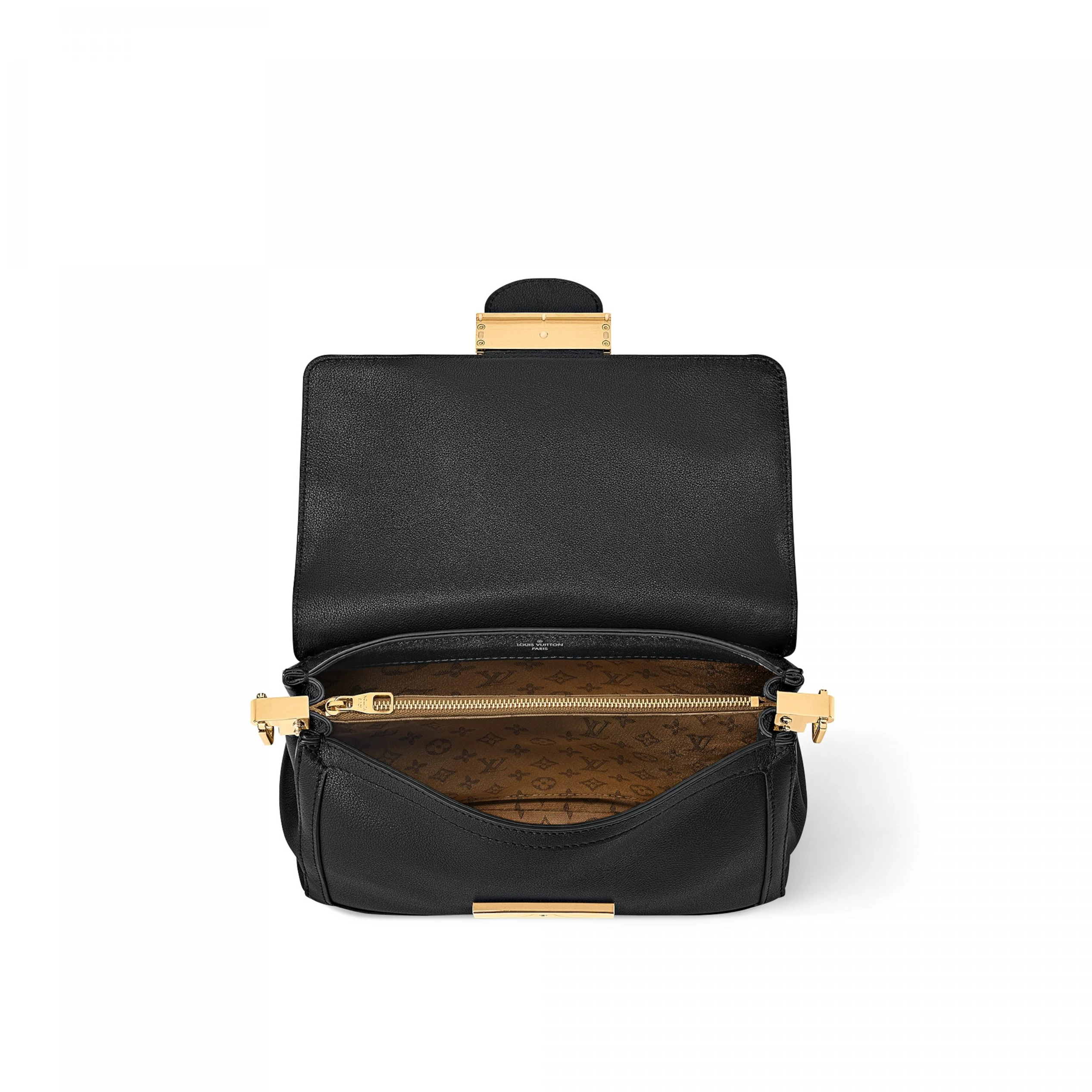 Top lv Louis Vuitton M25209 Dauphine Soft MM Black