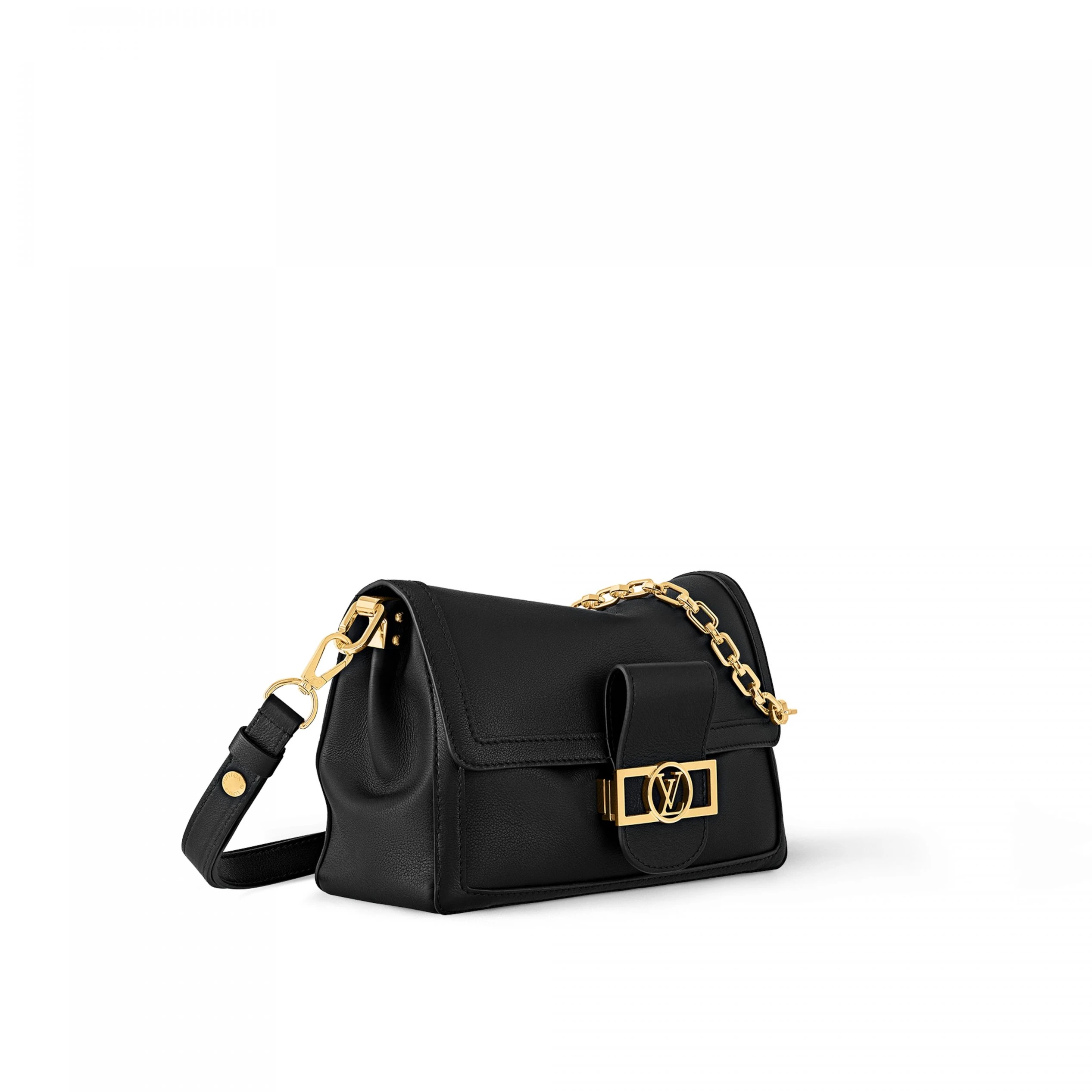 Top lv Louis Vuitton M25209 Dauphine Soft MM Black