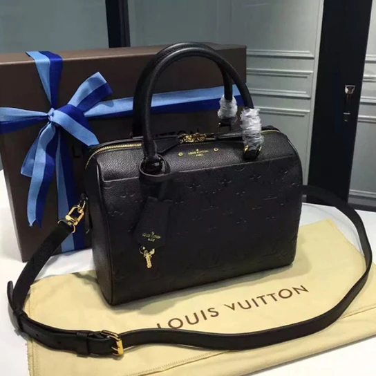 Louis vuitton locations Louis Vuitton M42401 Speedy Bandouliere 25 Tote Bag Monogram Empreinte Leather