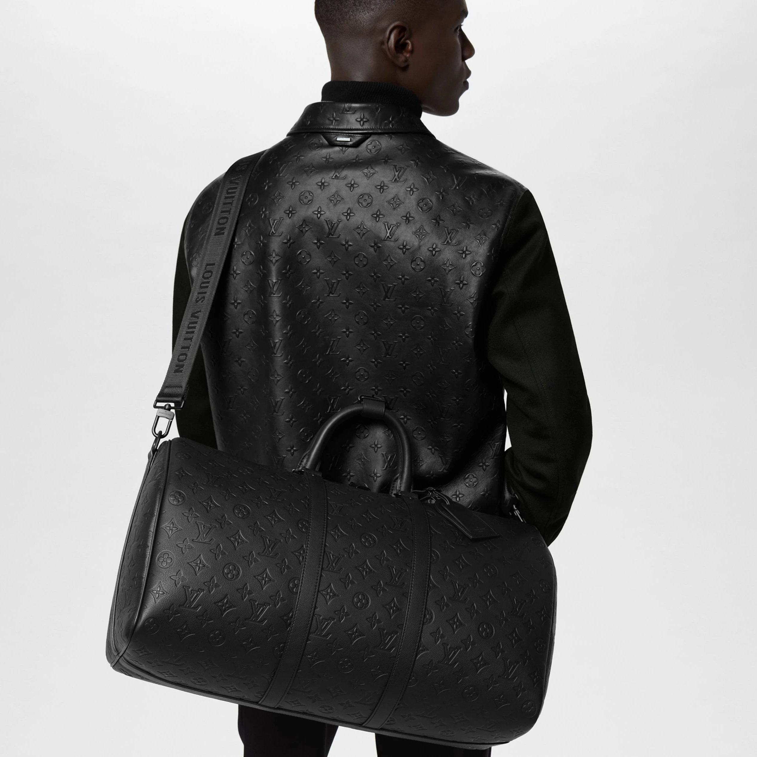 Replica bags Louis Vuitton M44810 Keepall Bandoulière 50 Black