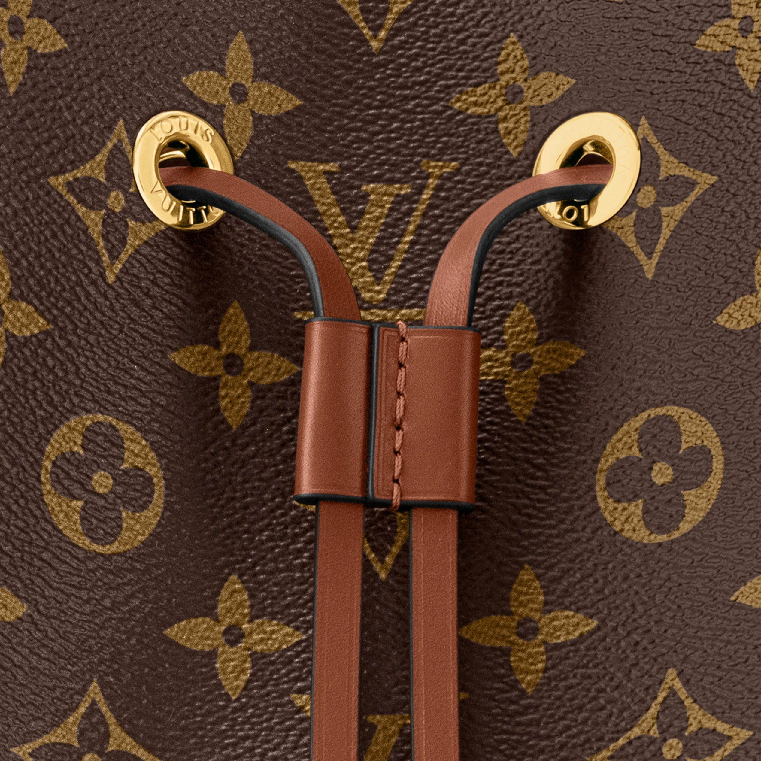 Top lv Louis Vuitton M44887 Caramel Brown Monogram NéoNoé MM