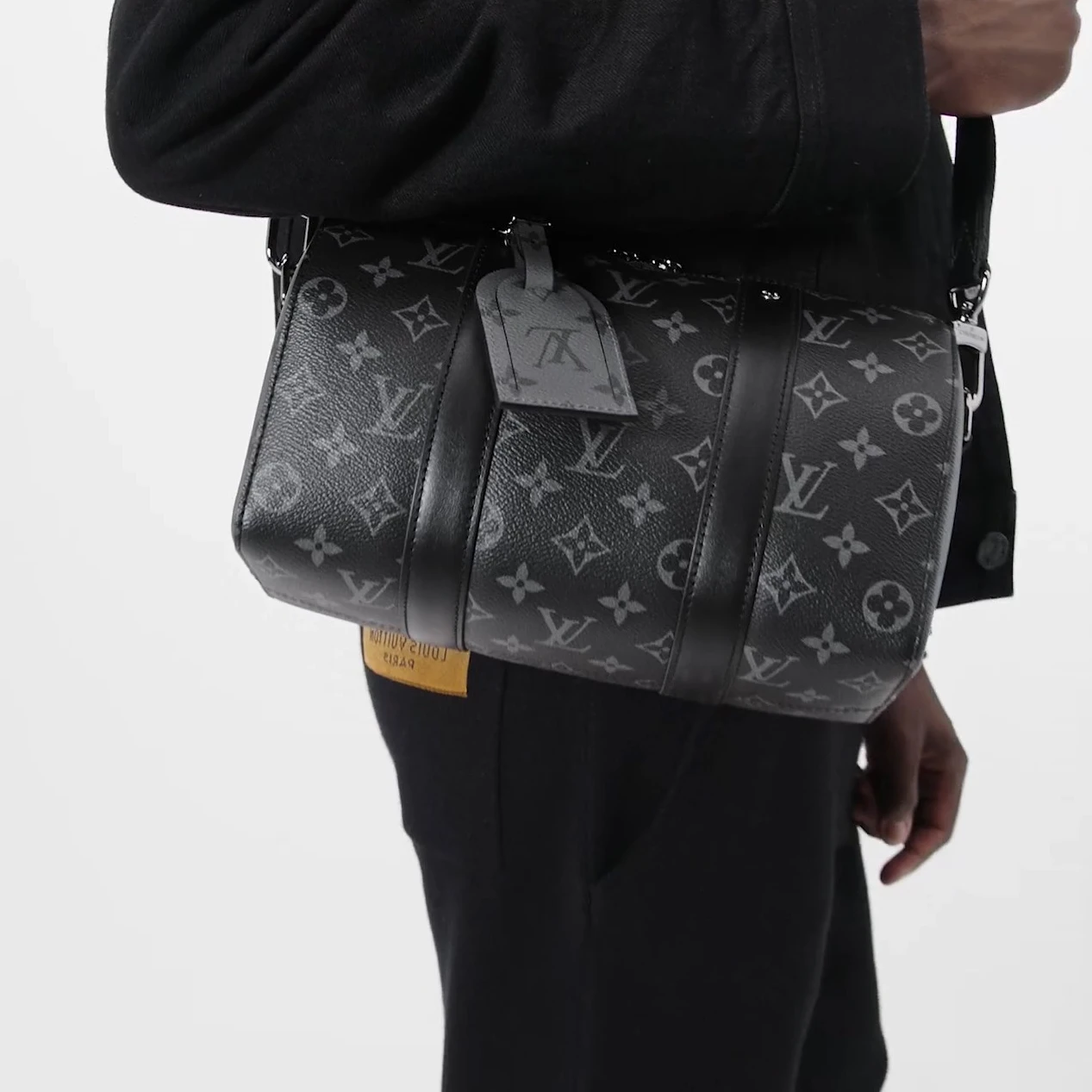 Top lv Louis Vuitton M45936 Monogram Eclipse City Keepall