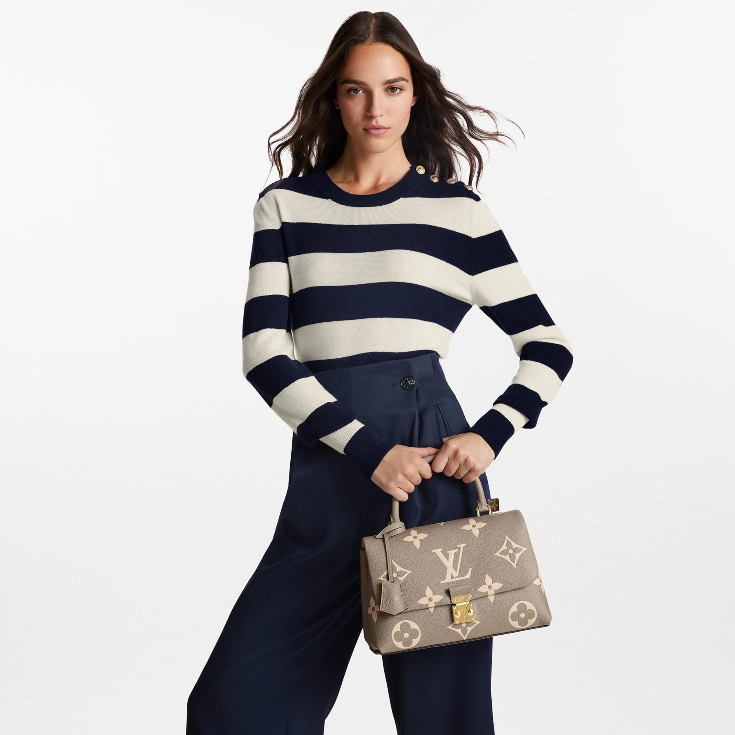 Mythick Louis Vuitton M46041 Madeleine MM Dove Gray