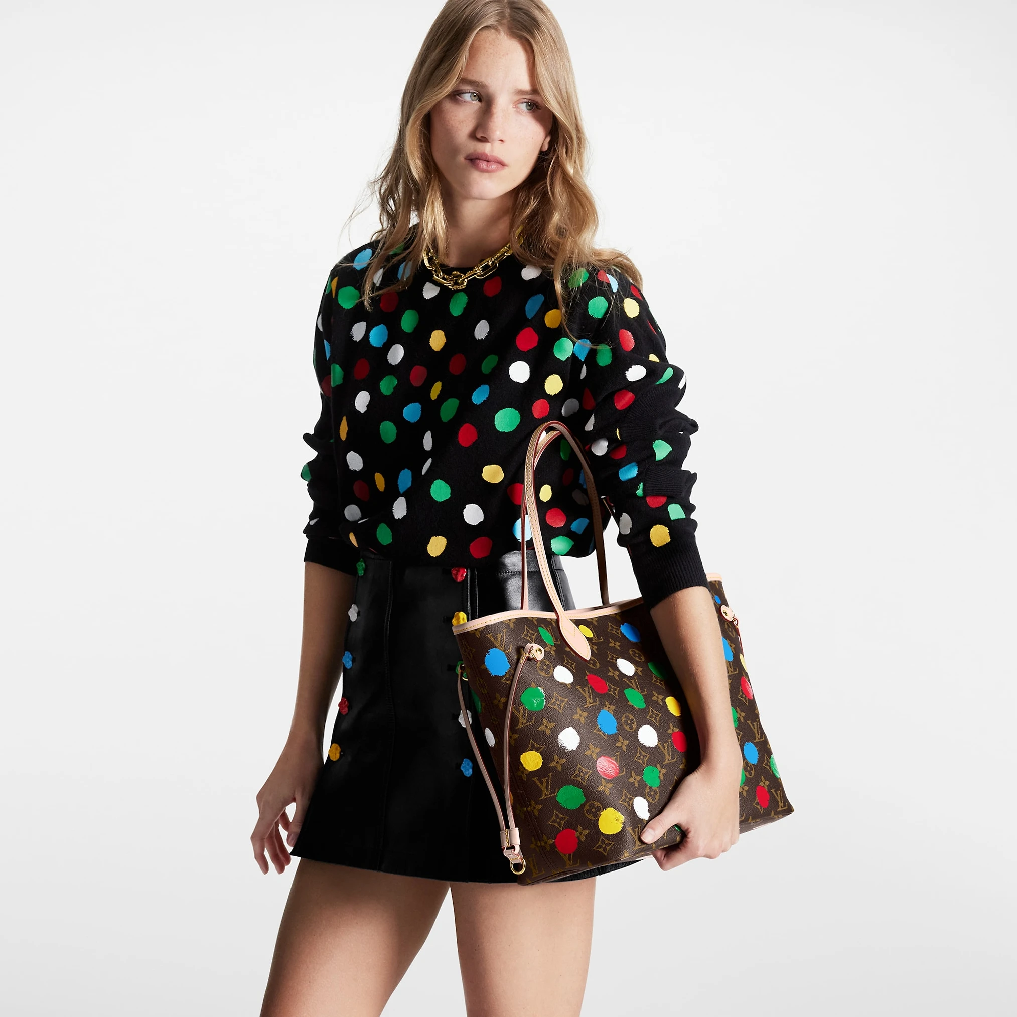 Replica bags Louis Vuitton M46381 LV x YK Neverfull MM