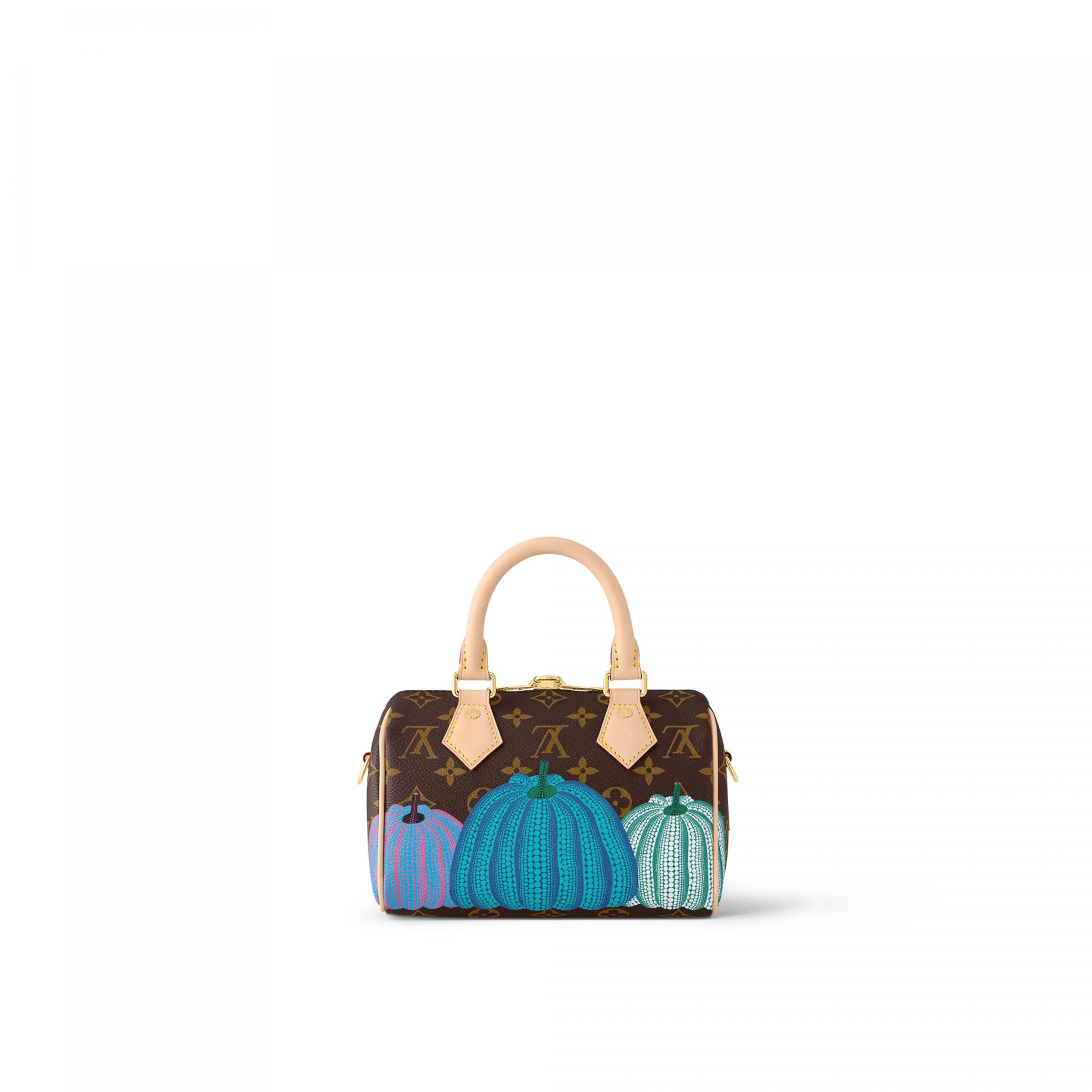 Replica bag Louis Vuitton M46469 LV x YK Speedy Bandoulière 20 Pumpkin print