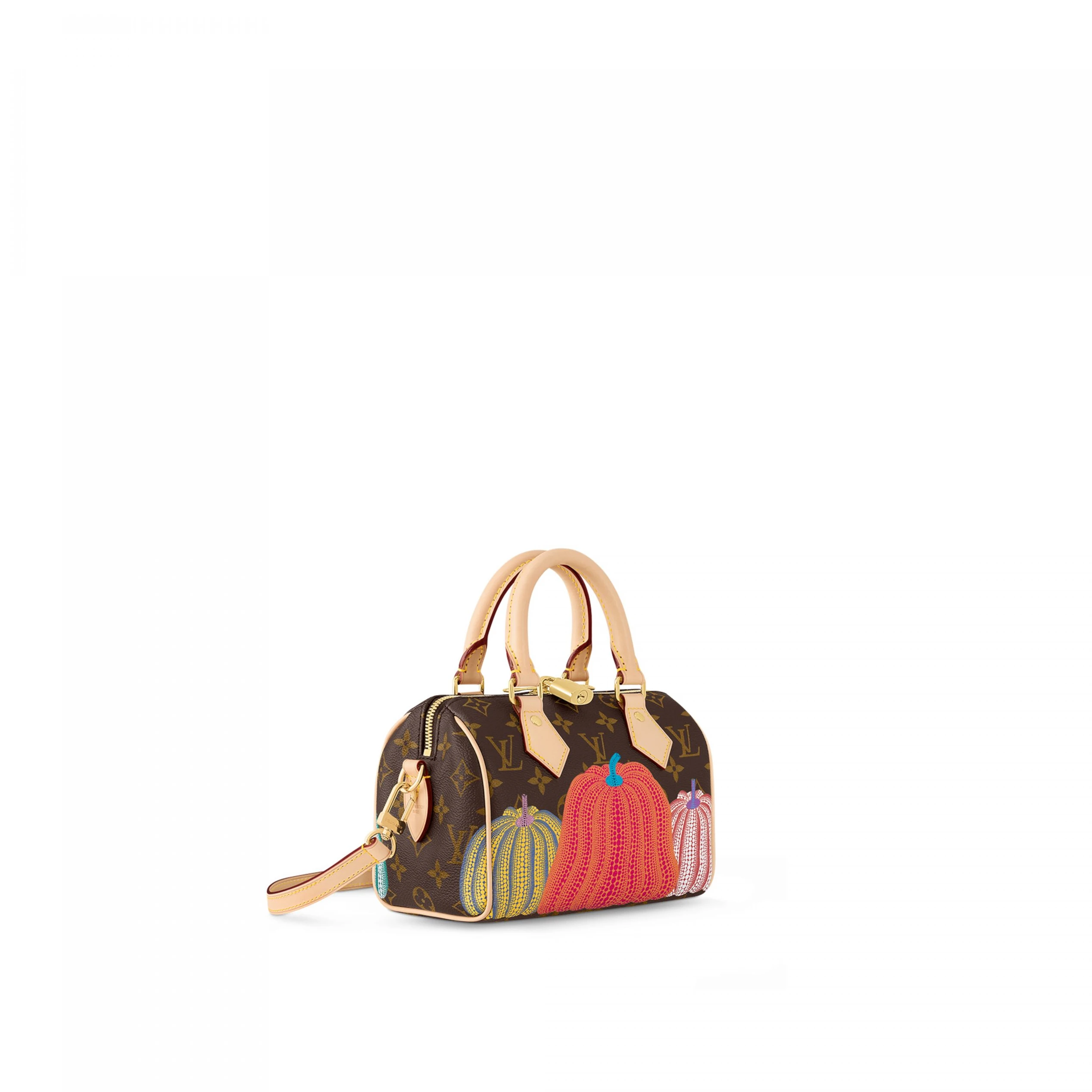 Replica bag Louis Vuitton M46469 LV x YK Speedy Bandoulière 20 Pumpkin print