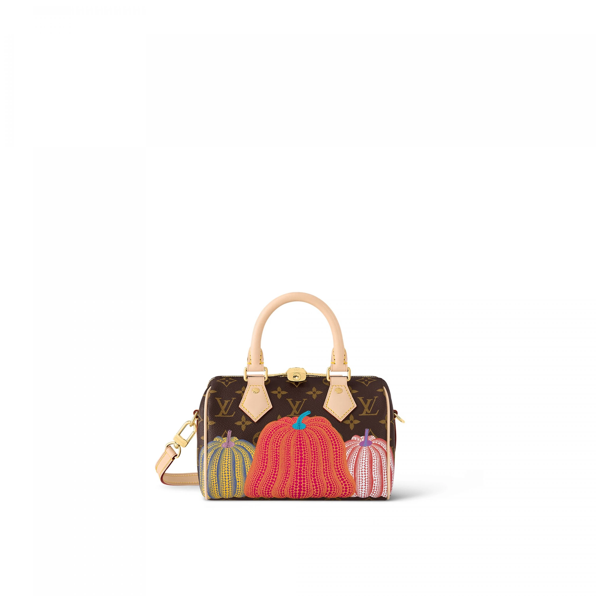 Louis Vuitton M46469 LV x YK Speedy Bandoulière 20 Pumpkin print