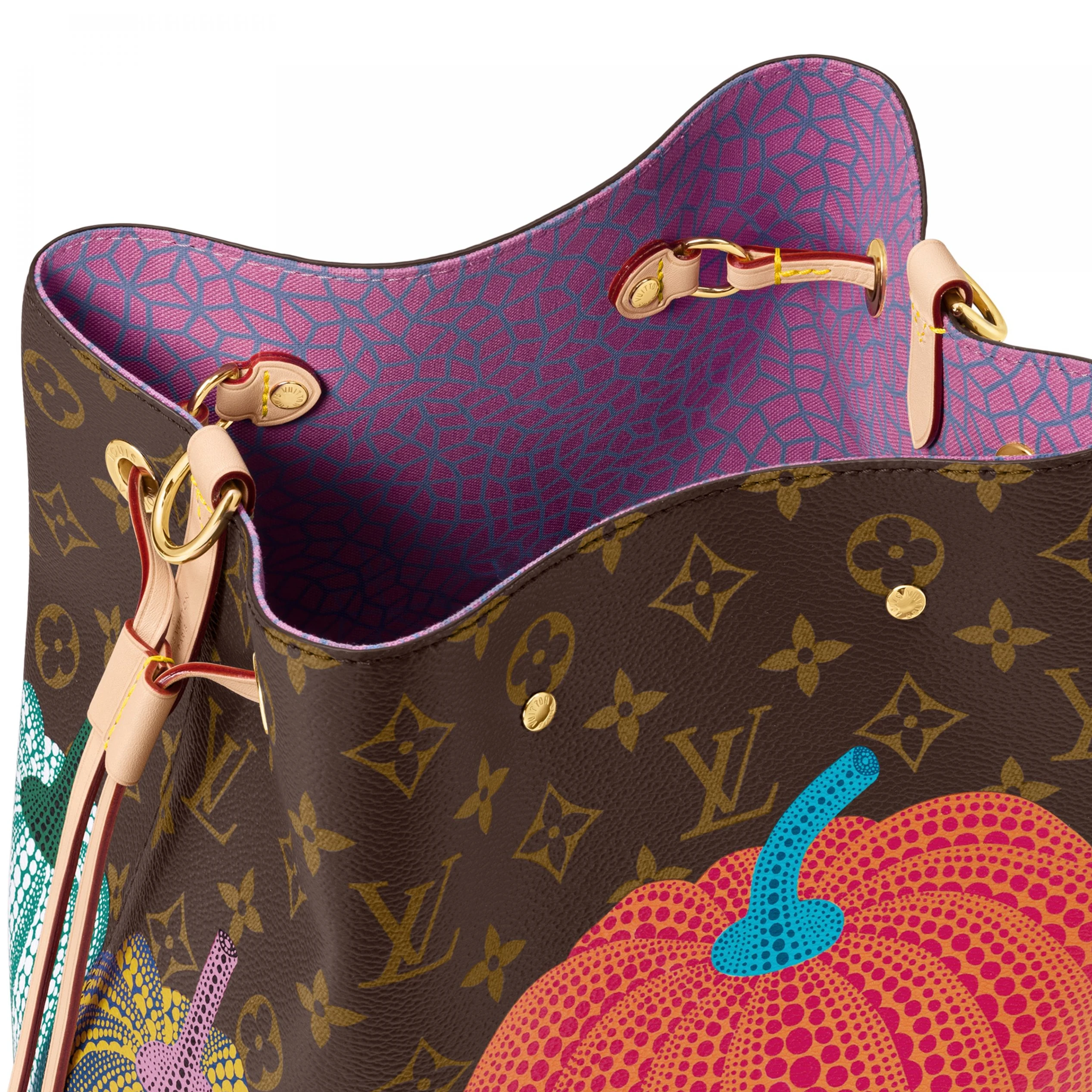 Top lv Louis Vuitton M46473 LV x YK Pumpkin Prin Néonoé MM