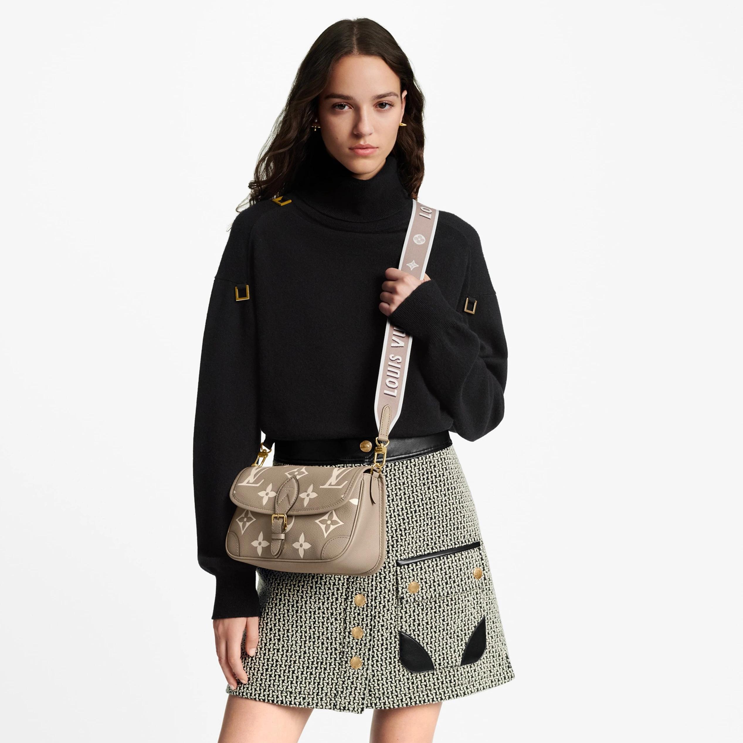 Top lv Louis Vuitton M46583 Diane Tourterelle Beige Cream