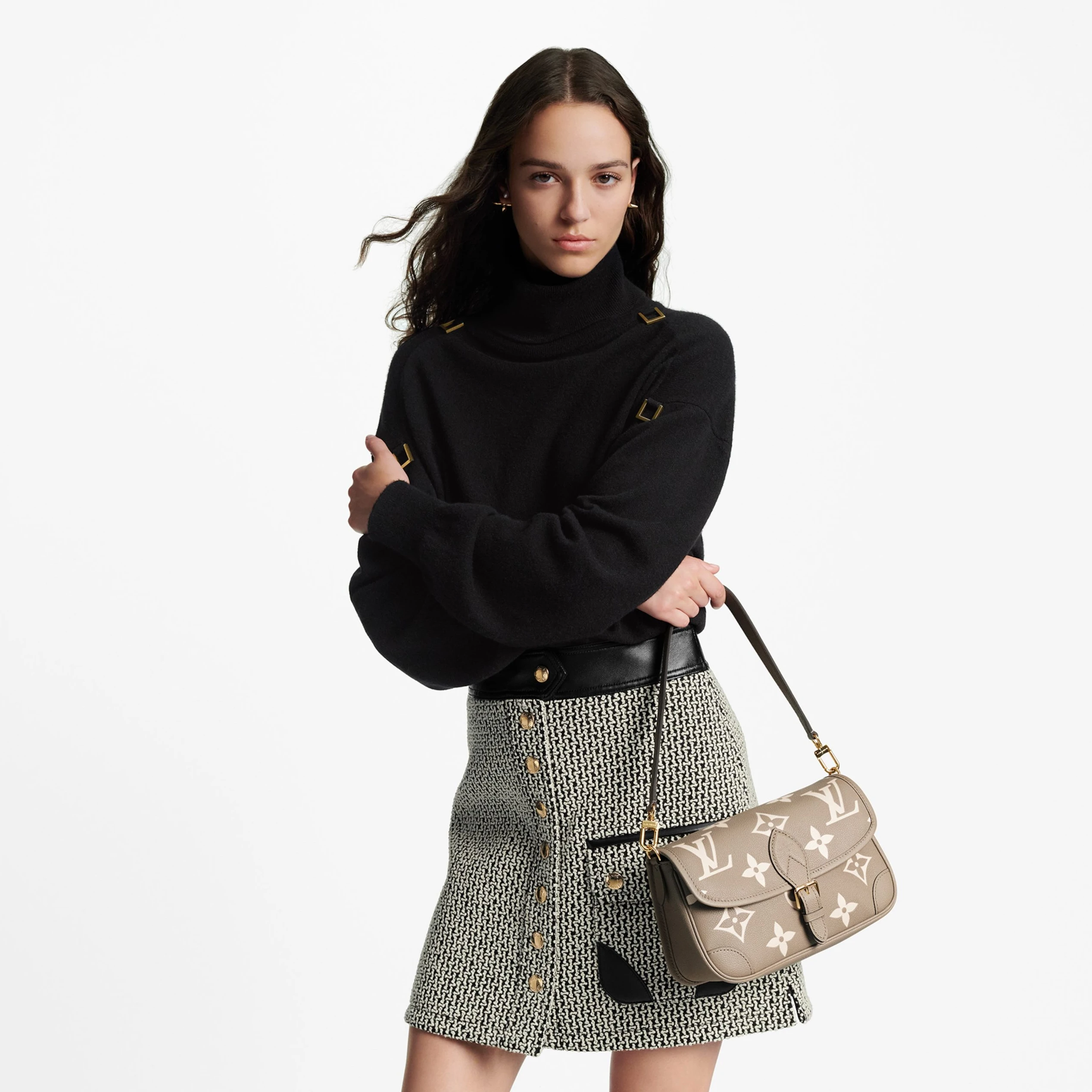 Top lv Louis Vuitton M46583 Diane Tourterelle Beige Cream