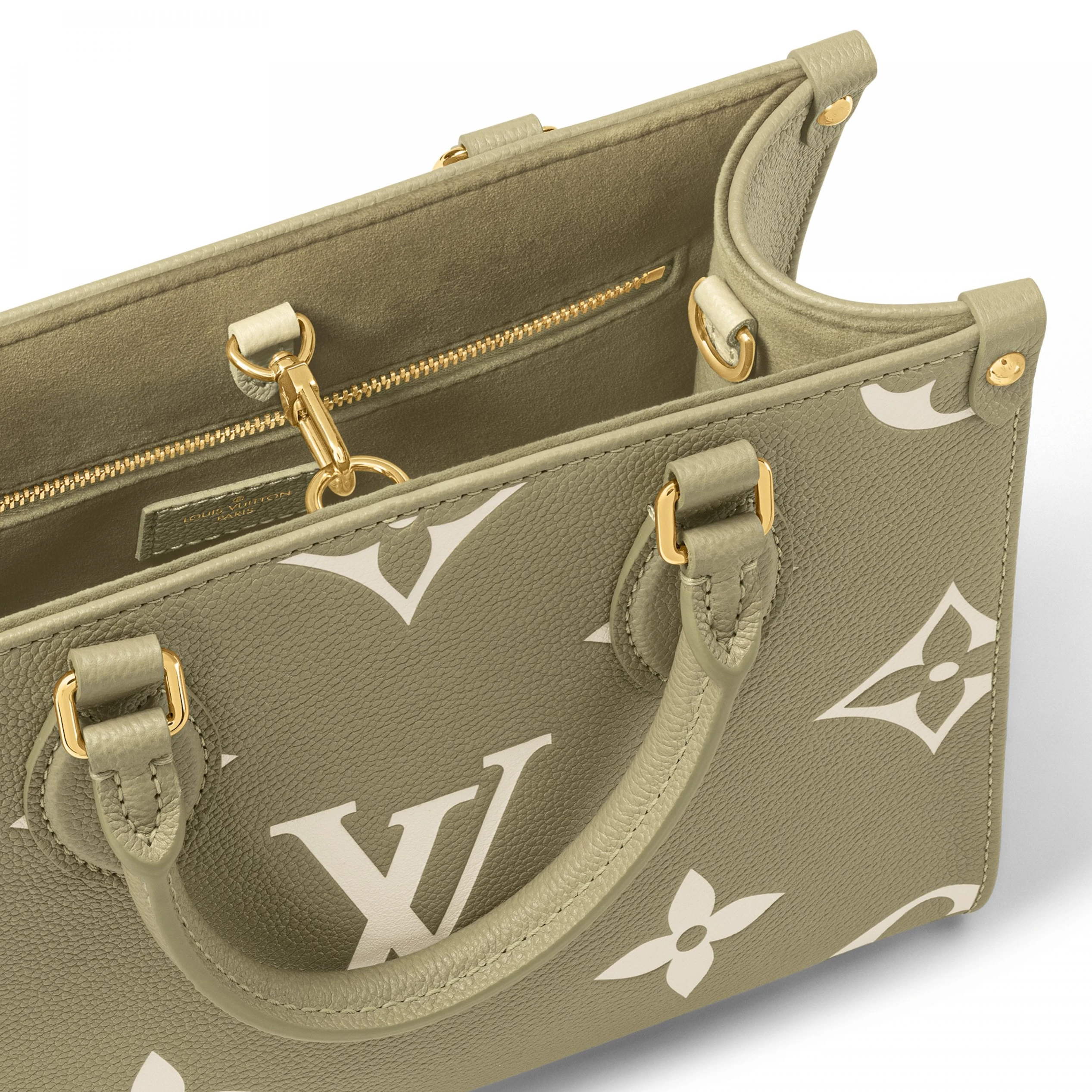 Replica bags lv Louis Vuitton M46647 OnTheGo PM Khaki Cream