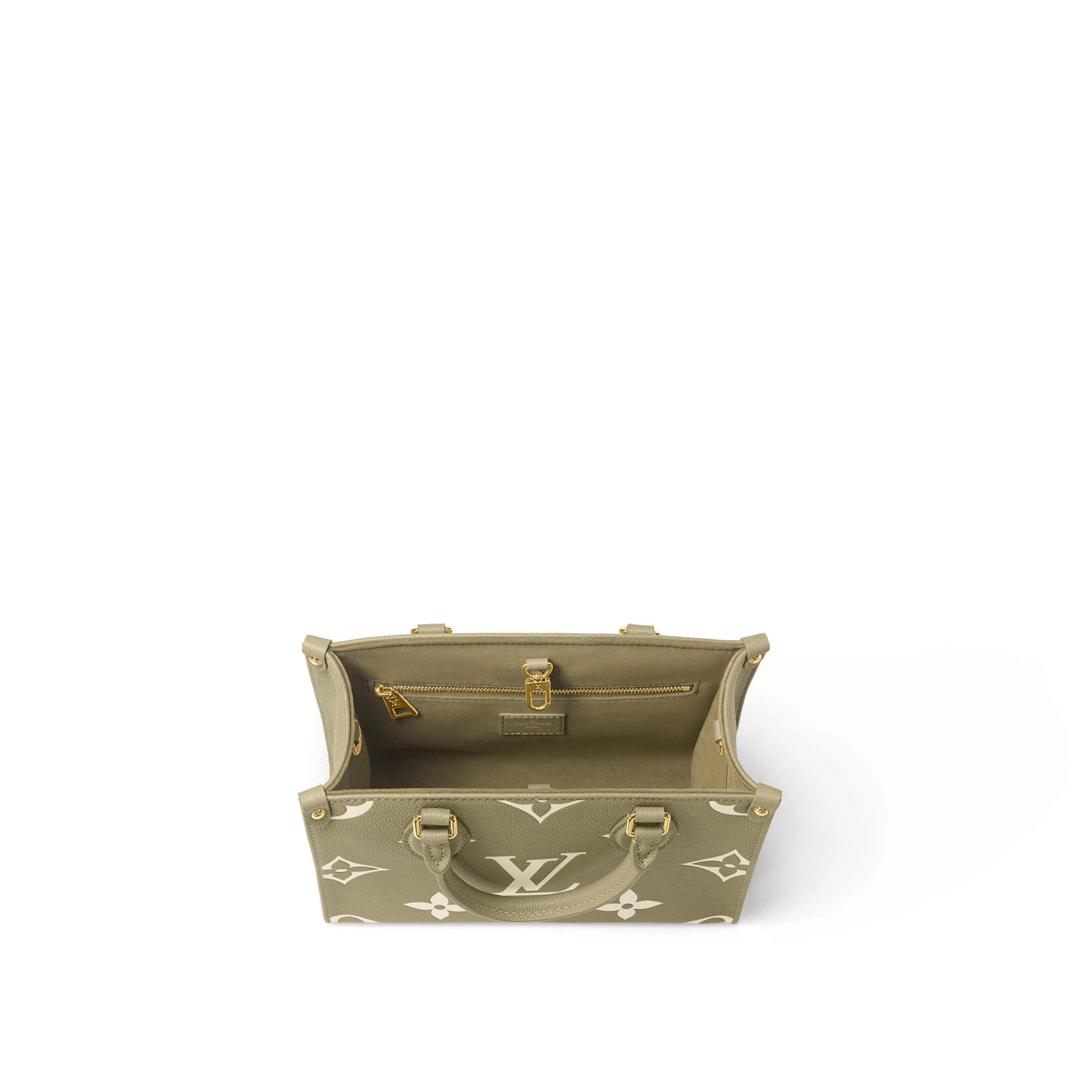 Replica bags lv Louis Vuitton M46647 OnTheGo PM Khaki Cream