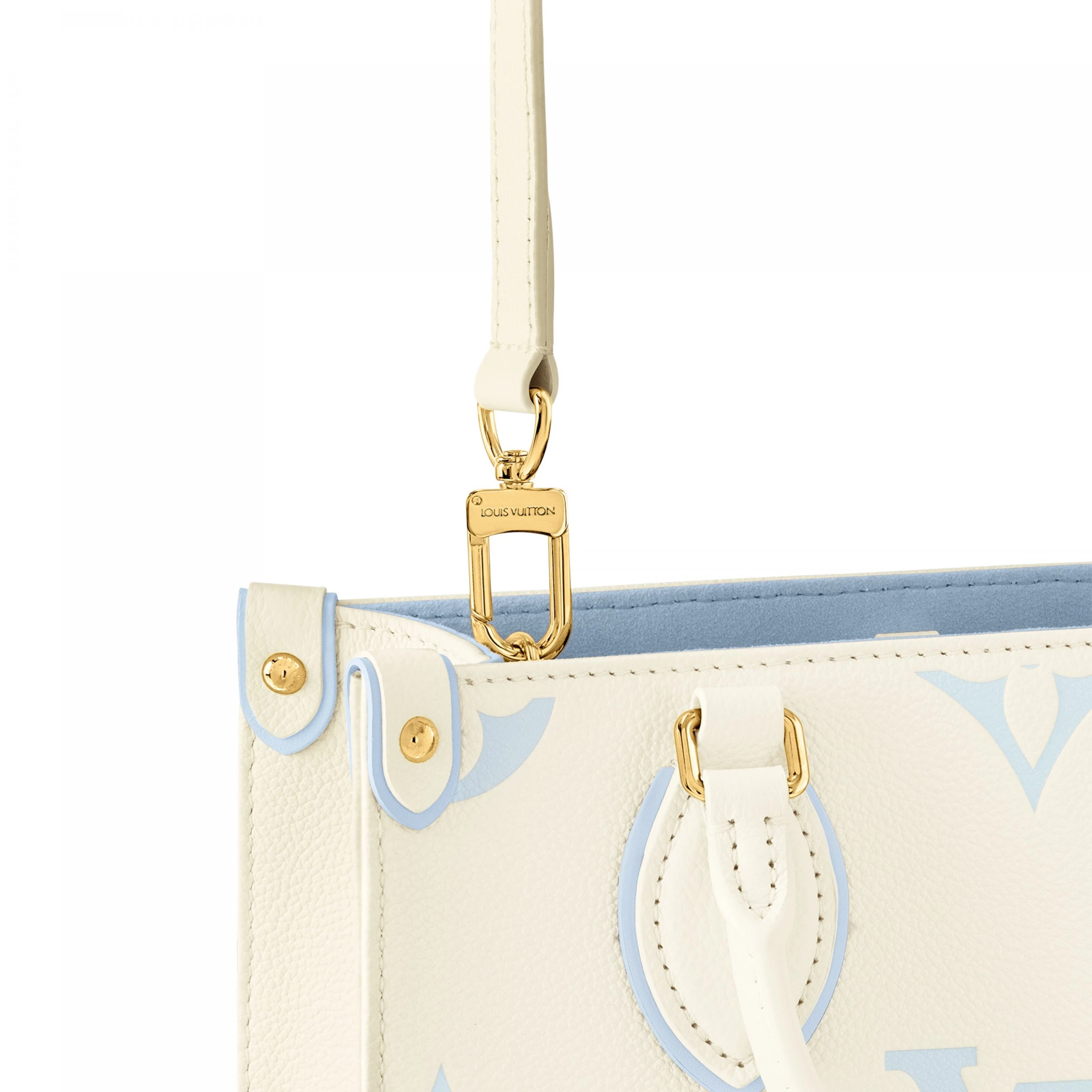 Top lv Louis Vuitton M46833 OnTheGo PM Latte Candy Blue