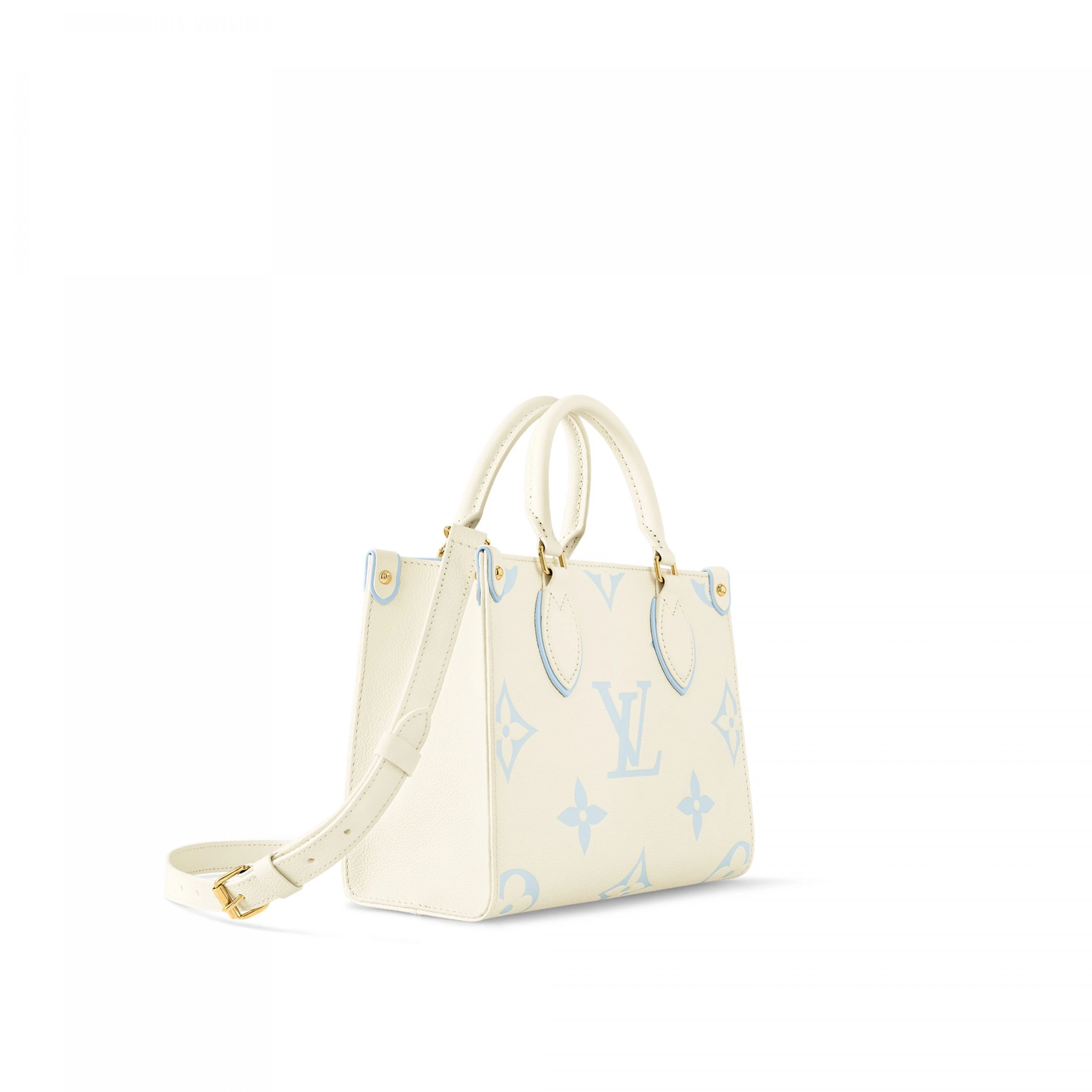 Top lv Louis Vuitton M46833 OnTheGo PM Latte Candy Blue