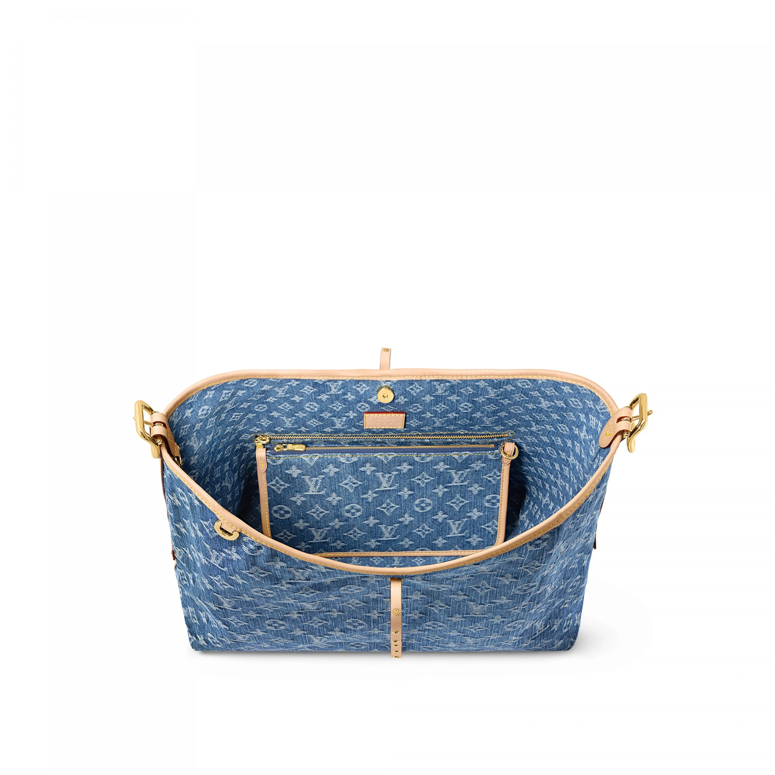 Replica bags lv Louis Vuitton M46855 CarryAll MM Denim Blue