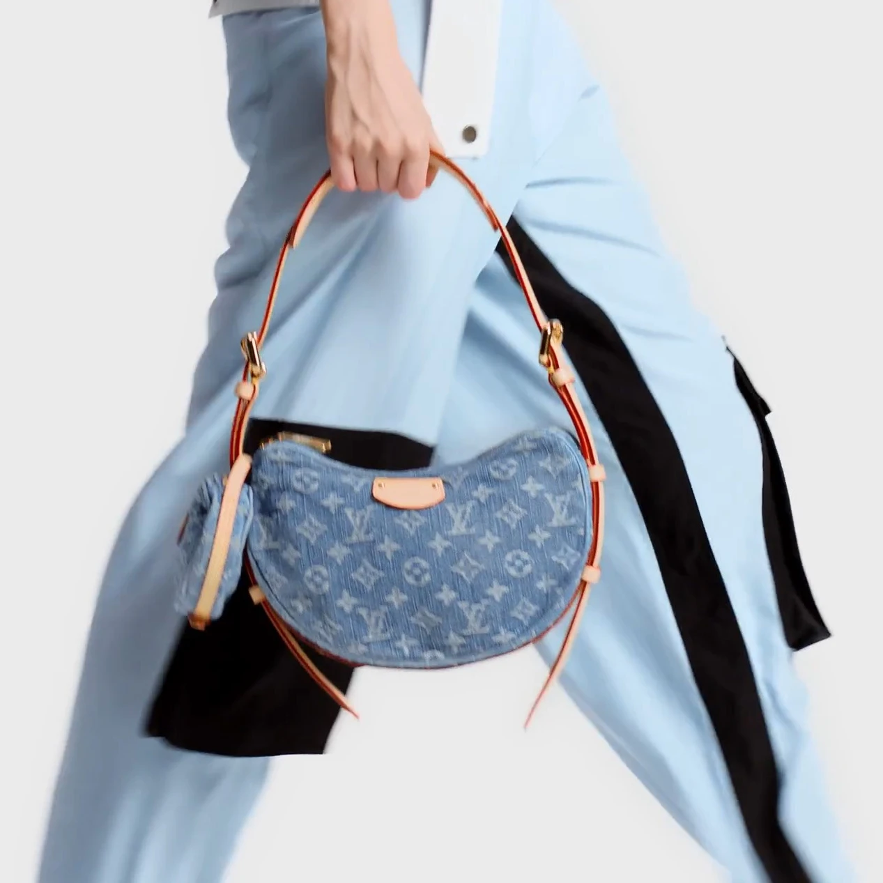 Replica bag Louis Vuitton M46856 Croissant MM Denim Blue