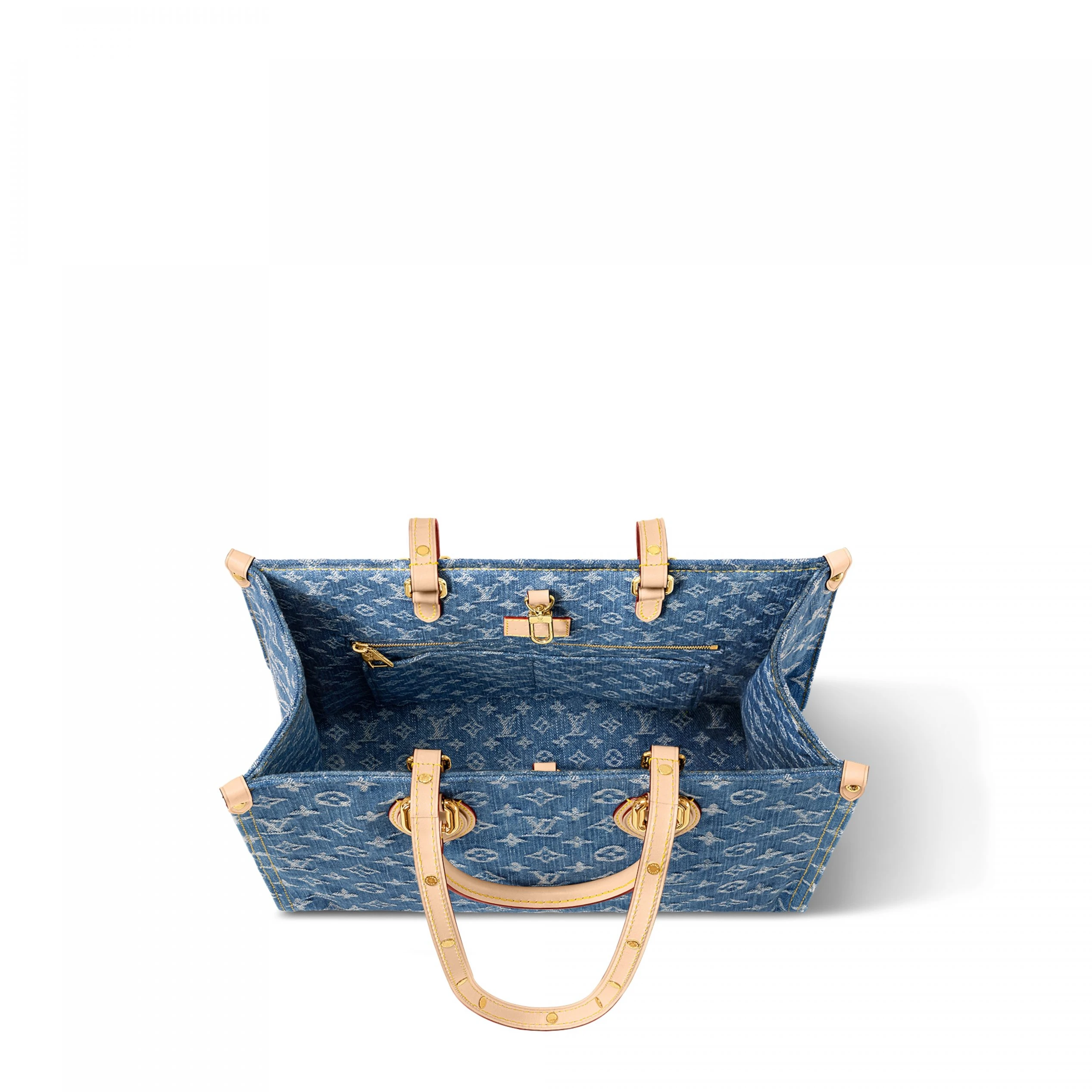 Replica bags lv Louis Vuitton M46871 OnTheGo MM Denim Blue