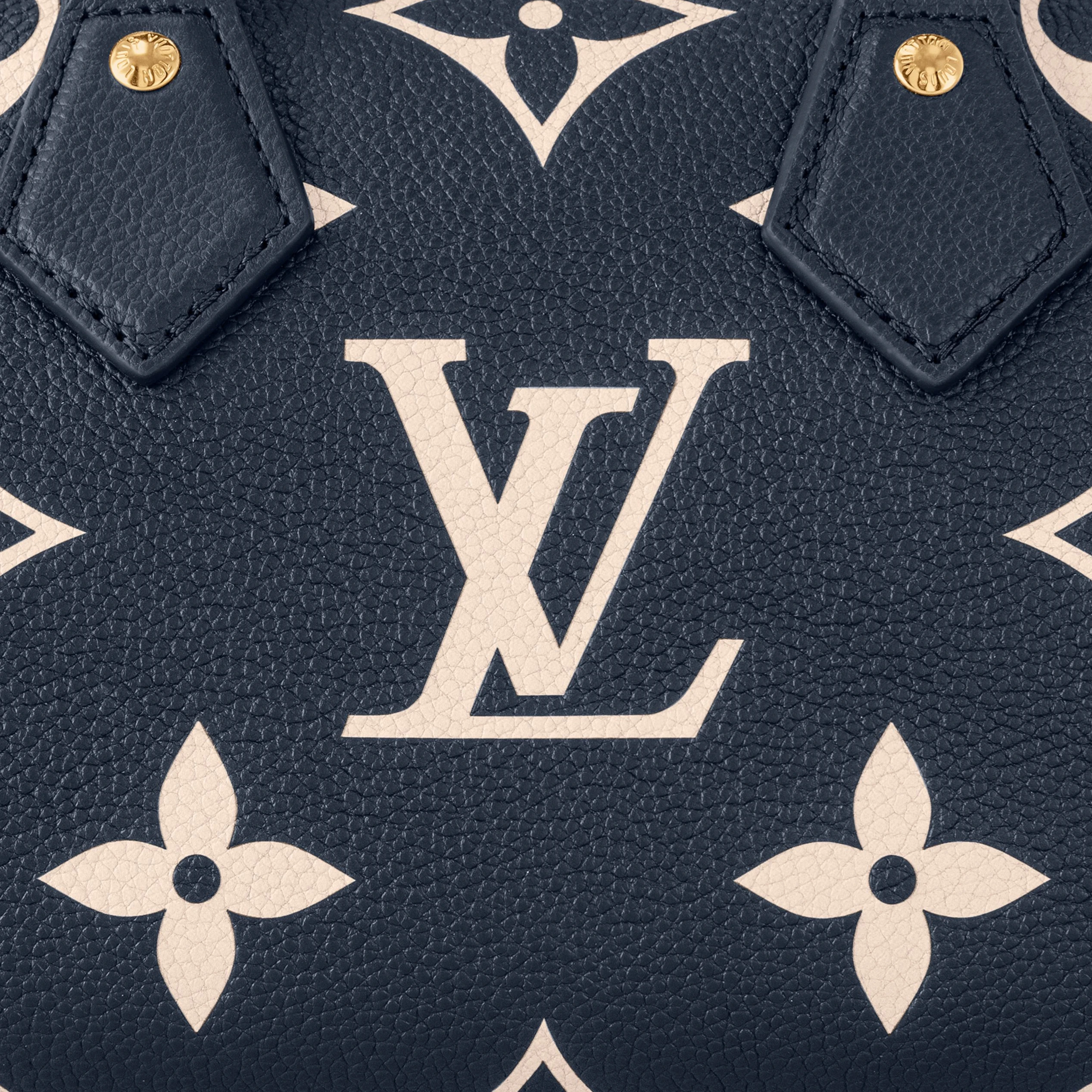 Replica bags Louis Vuitton M47048 Speedy Bandoulière 20 Navy Blue Cream