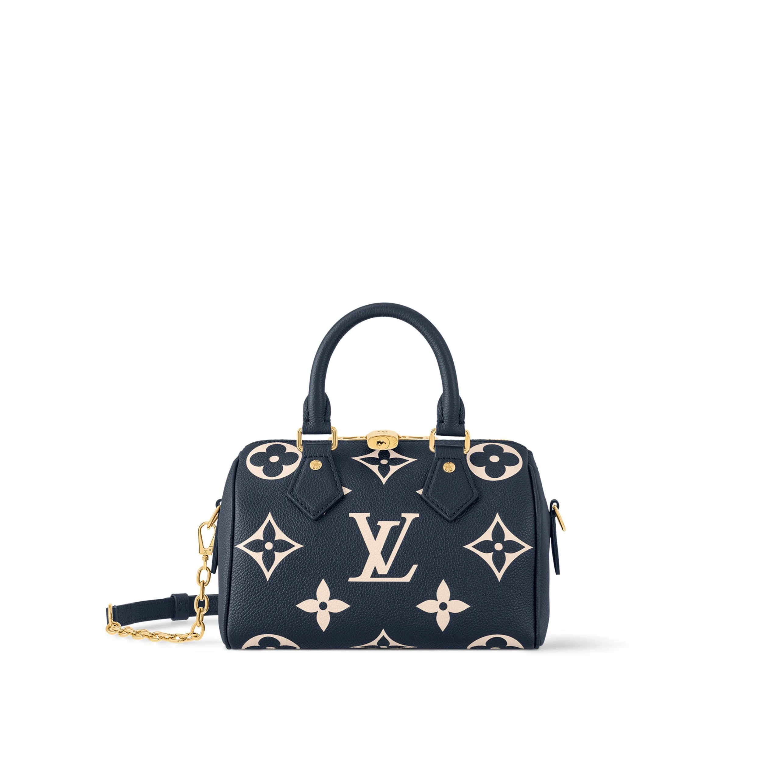 Louis Vuitton M47048 Speedy Bandoulière 20 Navy Blue Cream