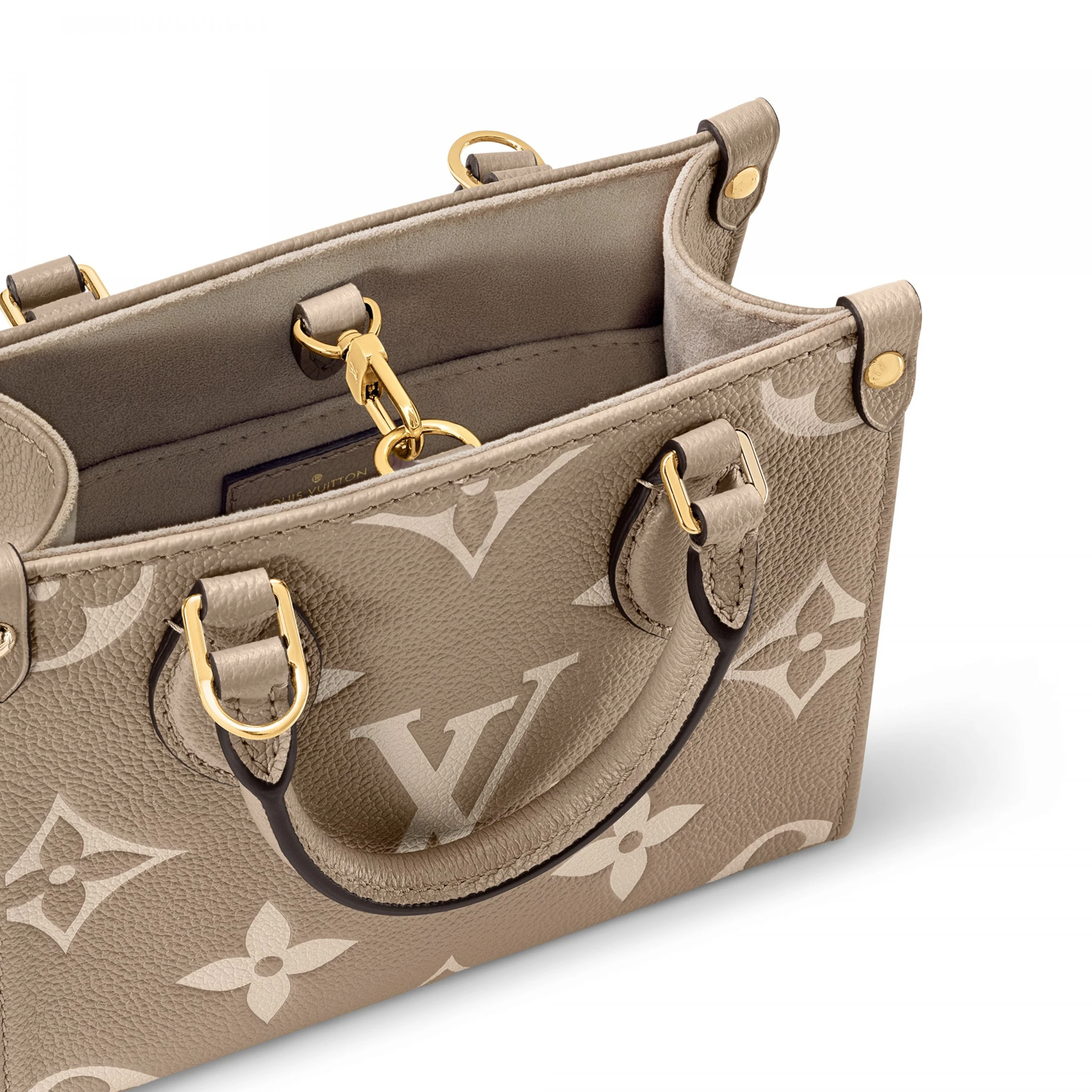 Replica bags lv Louis Vuitton M47054 OnTheGo BB Dove Gray Cream
