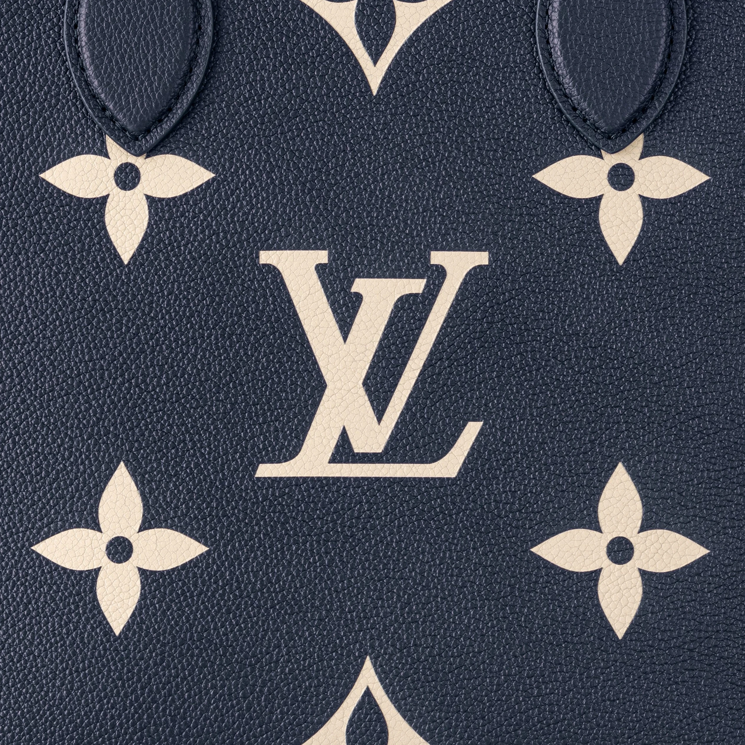 Lv belts replica Louis Vuitton M47084 OnTheGo MM Navy Blue Cream