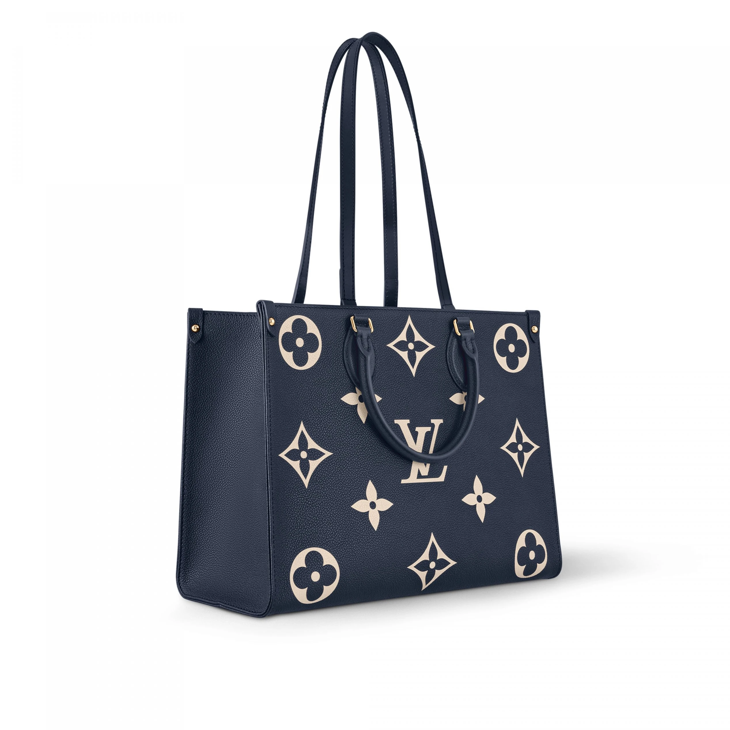Lv belts replica Louis Vuitton M47084 OnTheGo MM Navy Blue Cream