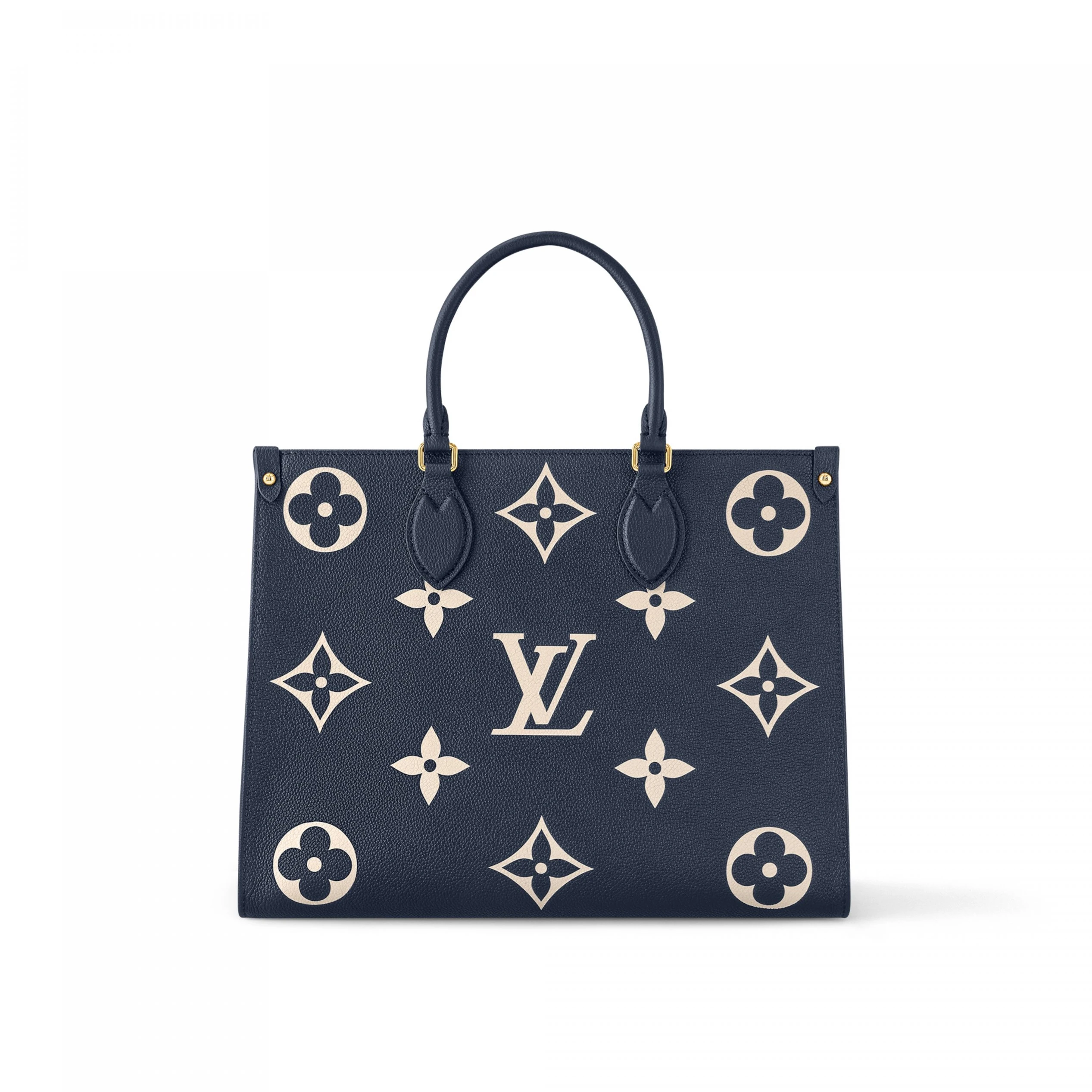Louis Vuitton M47084 OnTheGo MM Navy Blue Cream