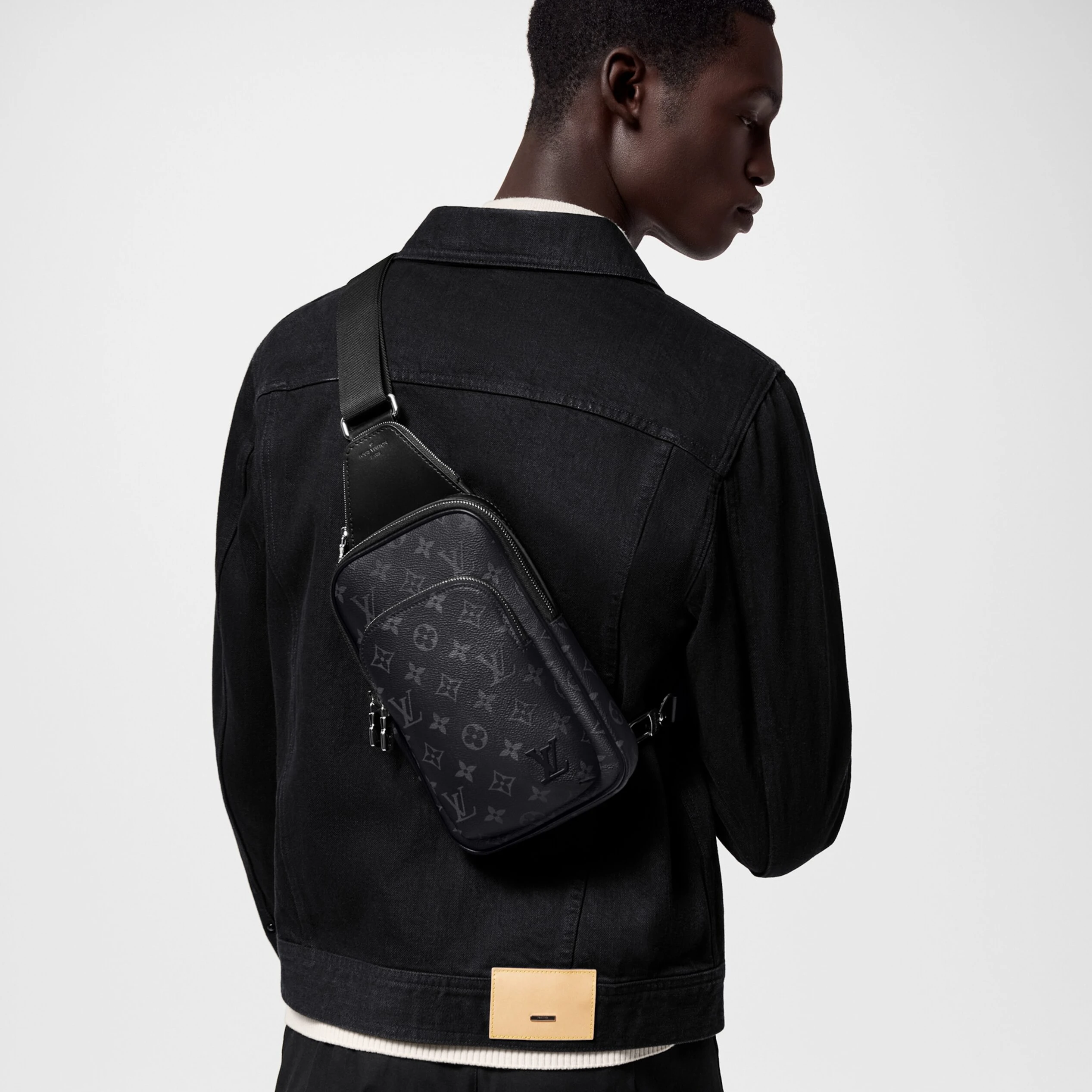 Replica bag Louis Vuitton M47137 Avenue Slingbag PM Monogram Eclipse