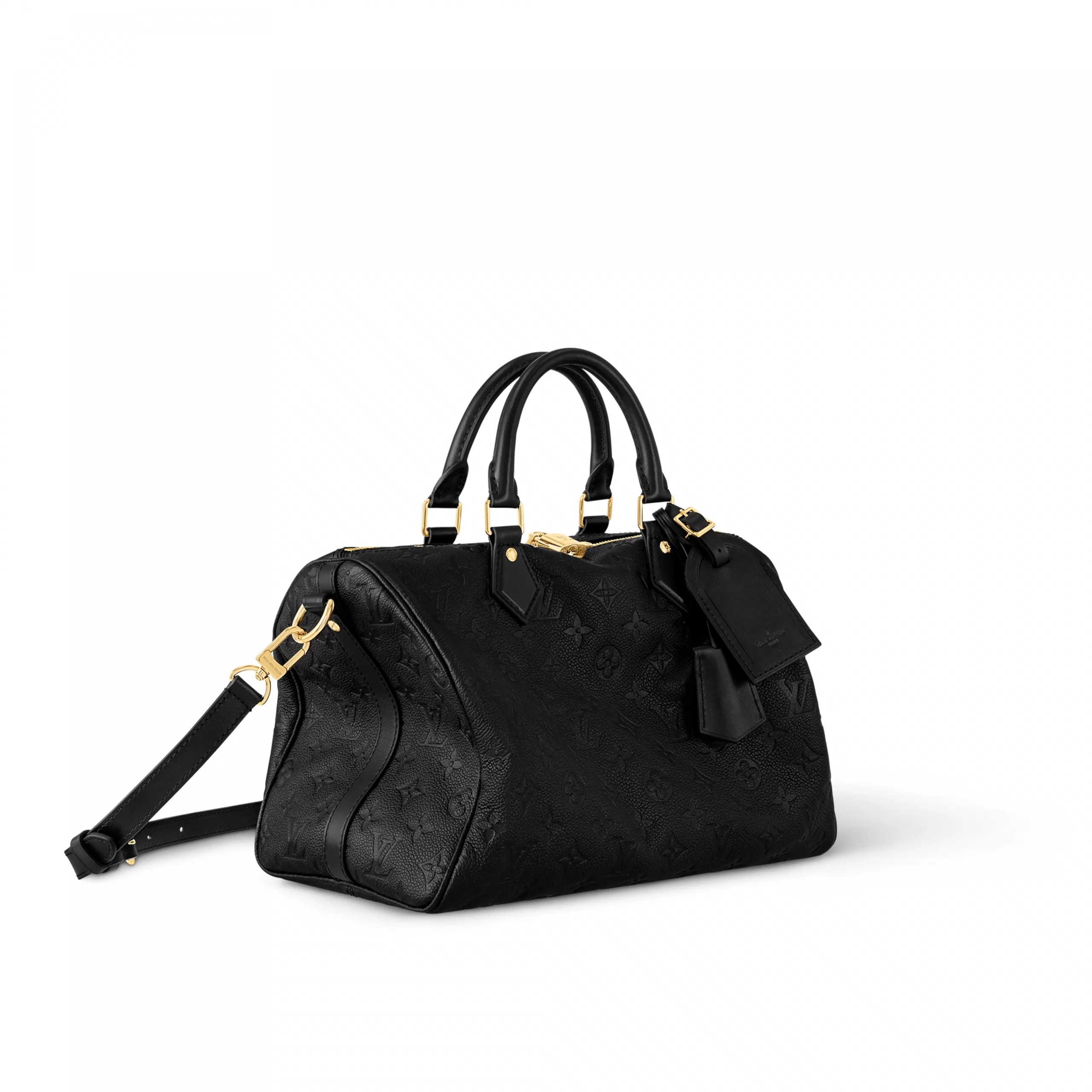 Replica bags lv Louis Vuitton M47186 Speedy Soft 30 Black