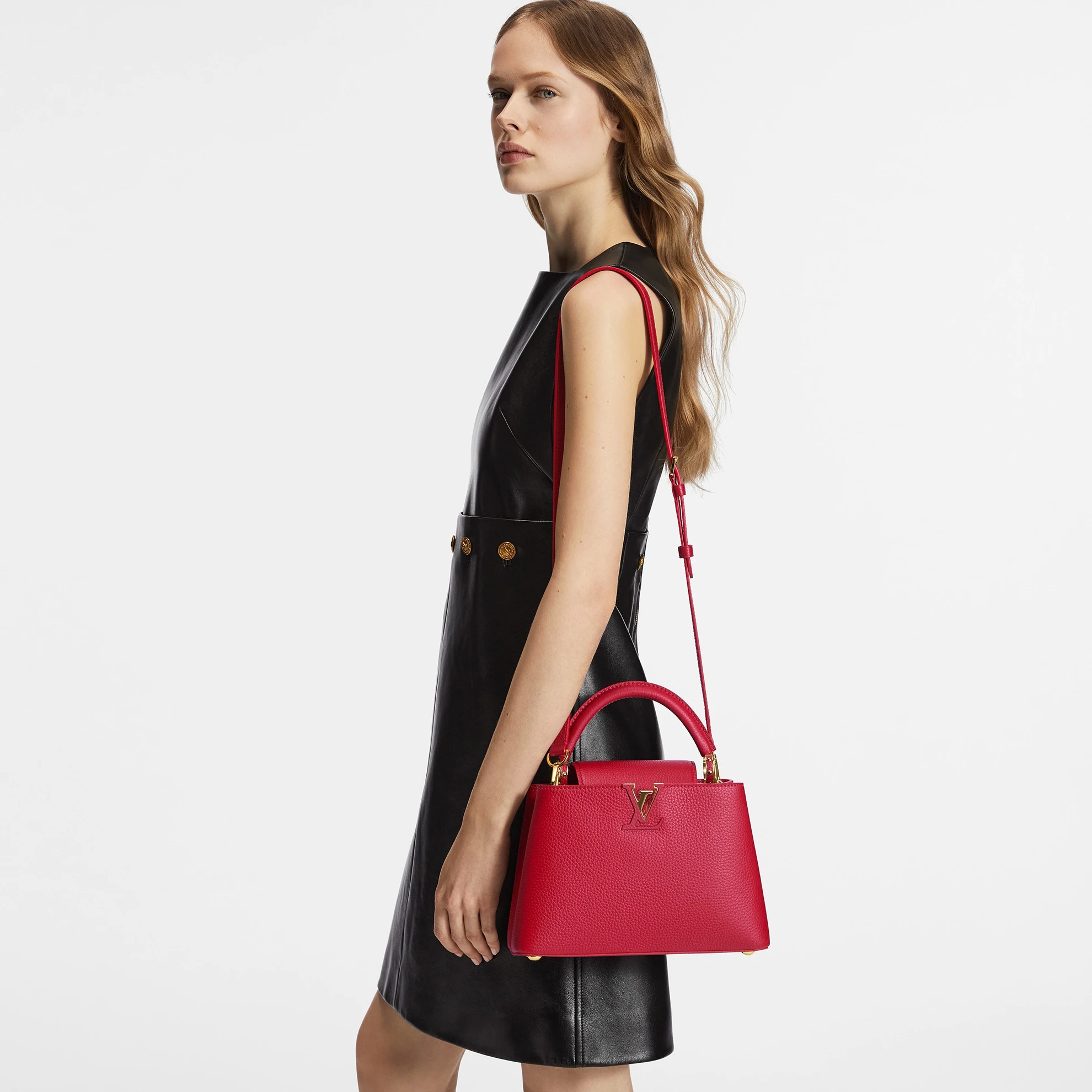 Top lv Louis Vuitton M52689 Capucines BB Bag Scarlet Red