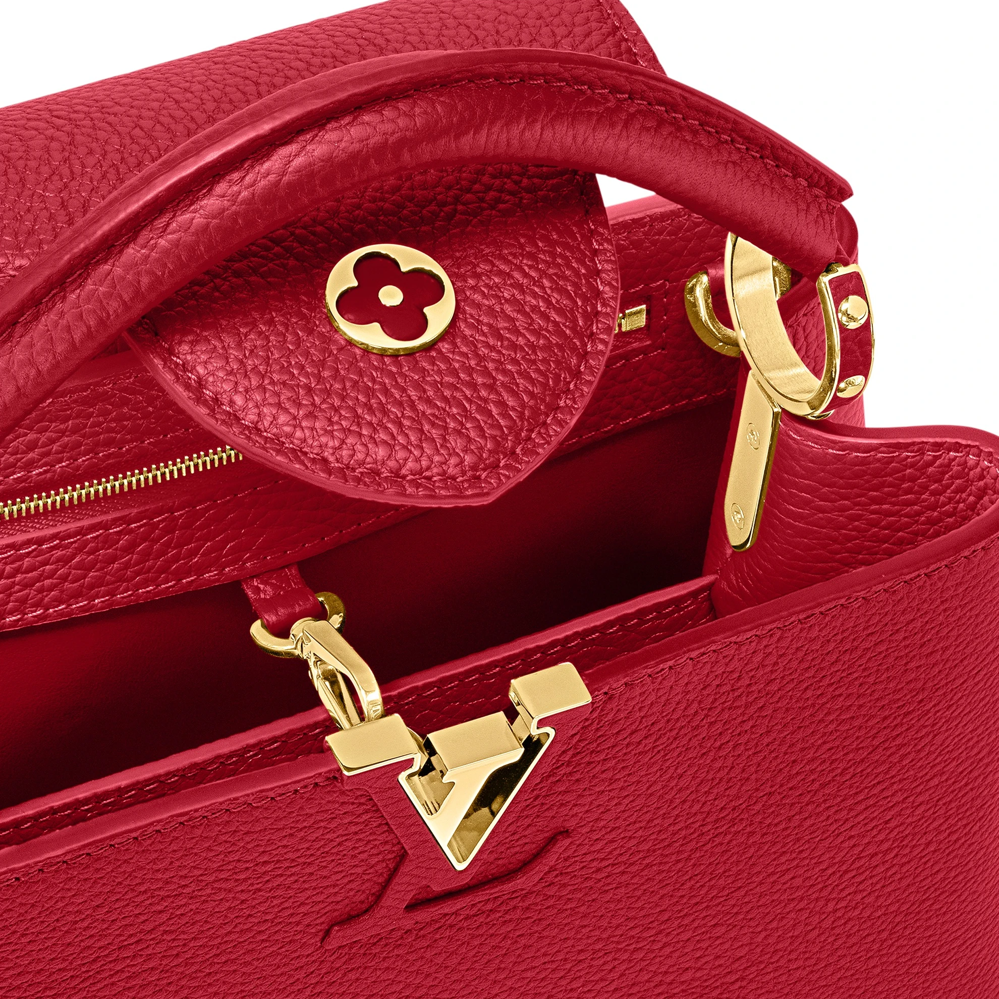 Top lv Louis Vuitton M52689 Capucines BB Bag Scarlet Red