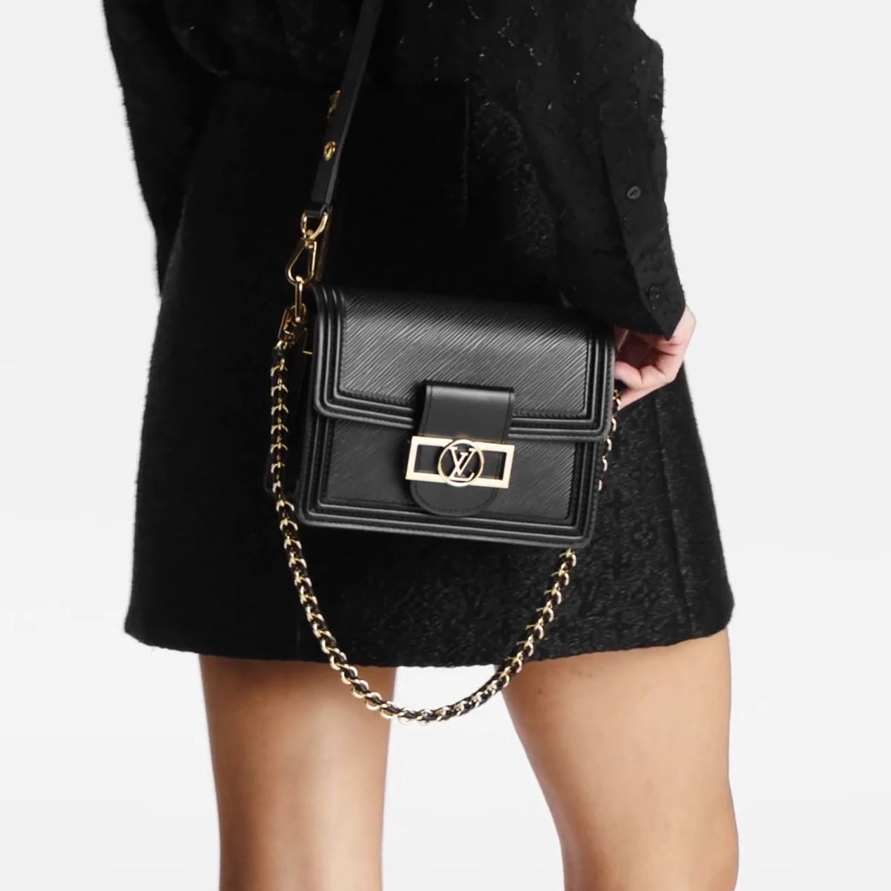 Replica bags lv Louis Vuitton M55964 Mini Dauphine Black