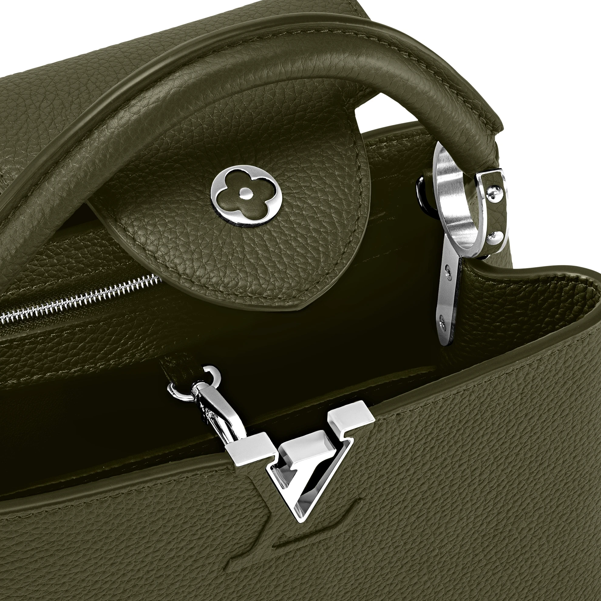 Lv belts replica Louis Vuitton M57227 Capucines BB Bag Khaki
